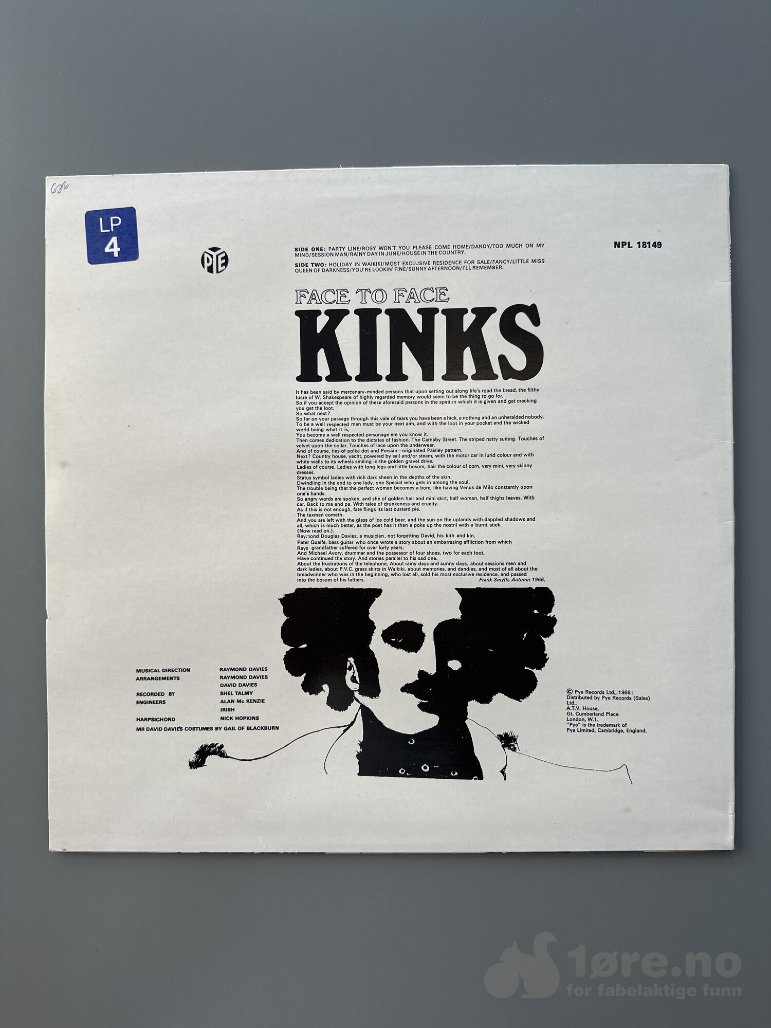 LP - The Kinks - Face to Face, bilde 2