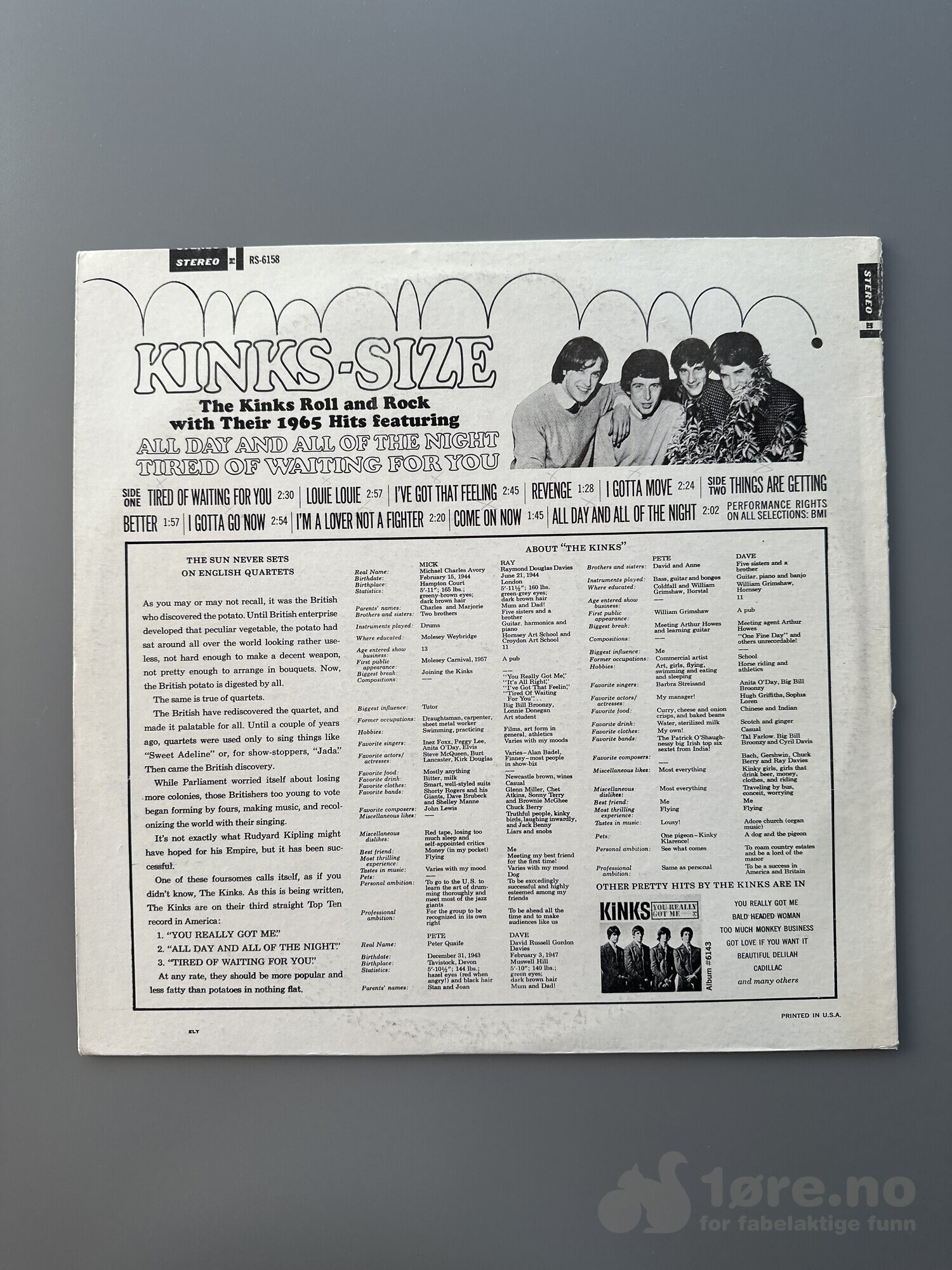 LP - The Kinks - Kinks-size, bilde 2