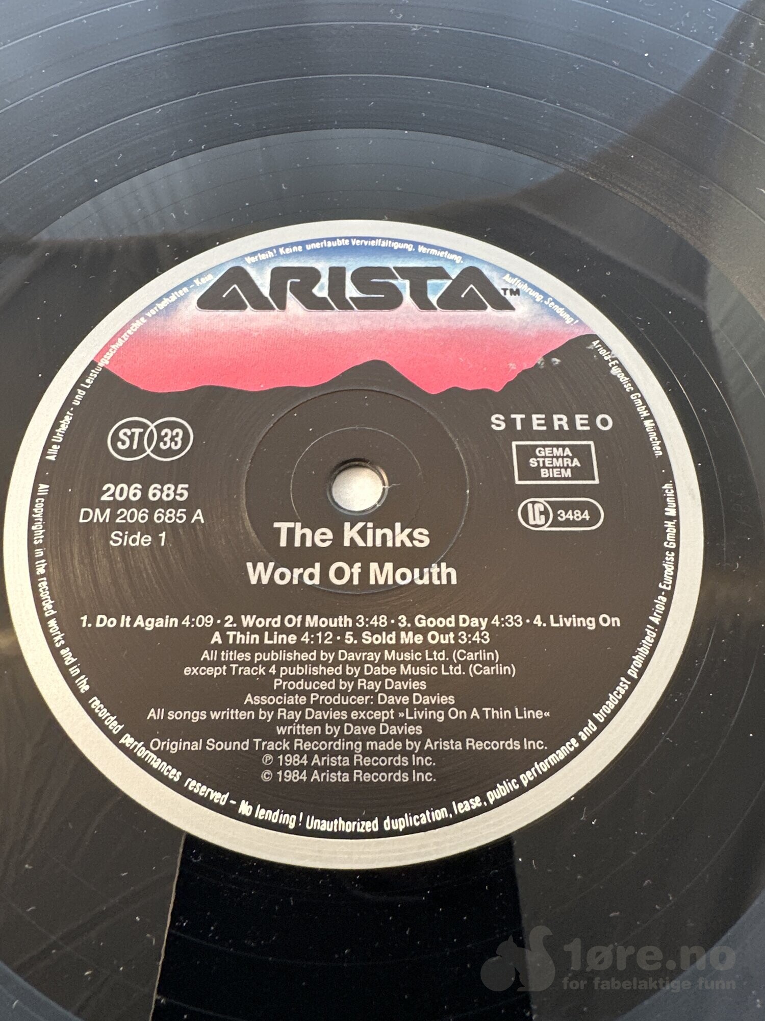 LP - The Kinks - Word of mouth, bilde 3