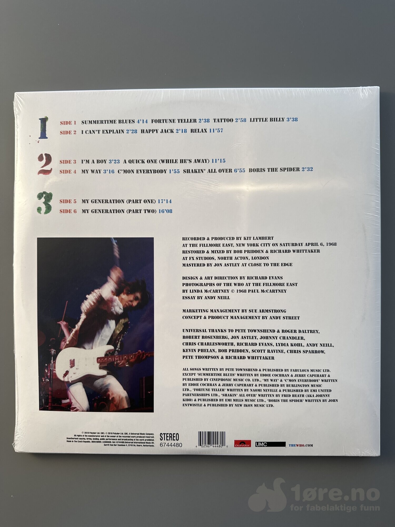 LP - The Who - Live at the Fillmore East 1968, bilde 2
