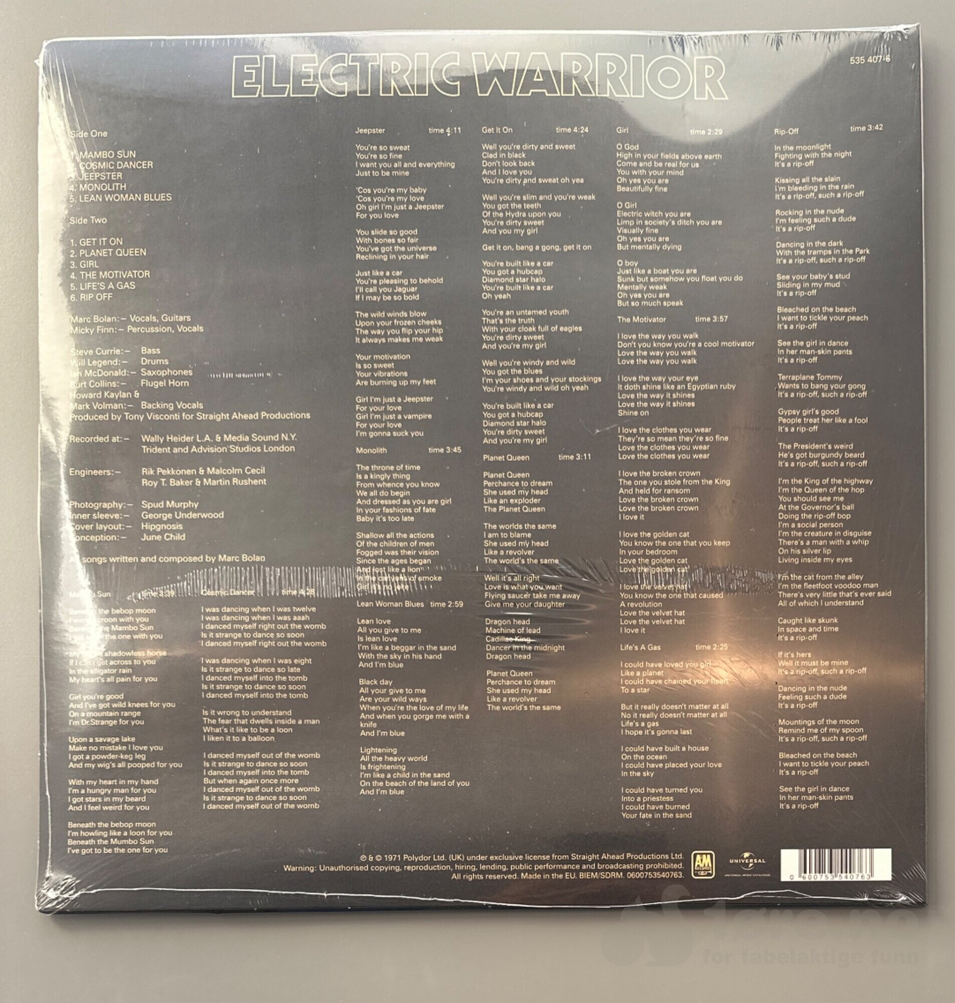 LP - T.Rex - Electric Warrior, bilde 2