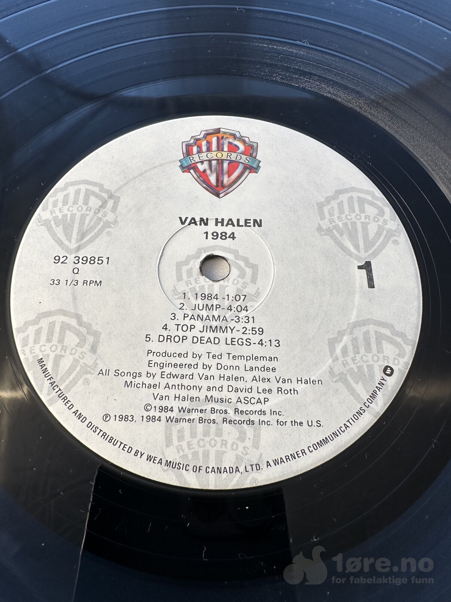LP - Van Halen - 1984, bilde 3