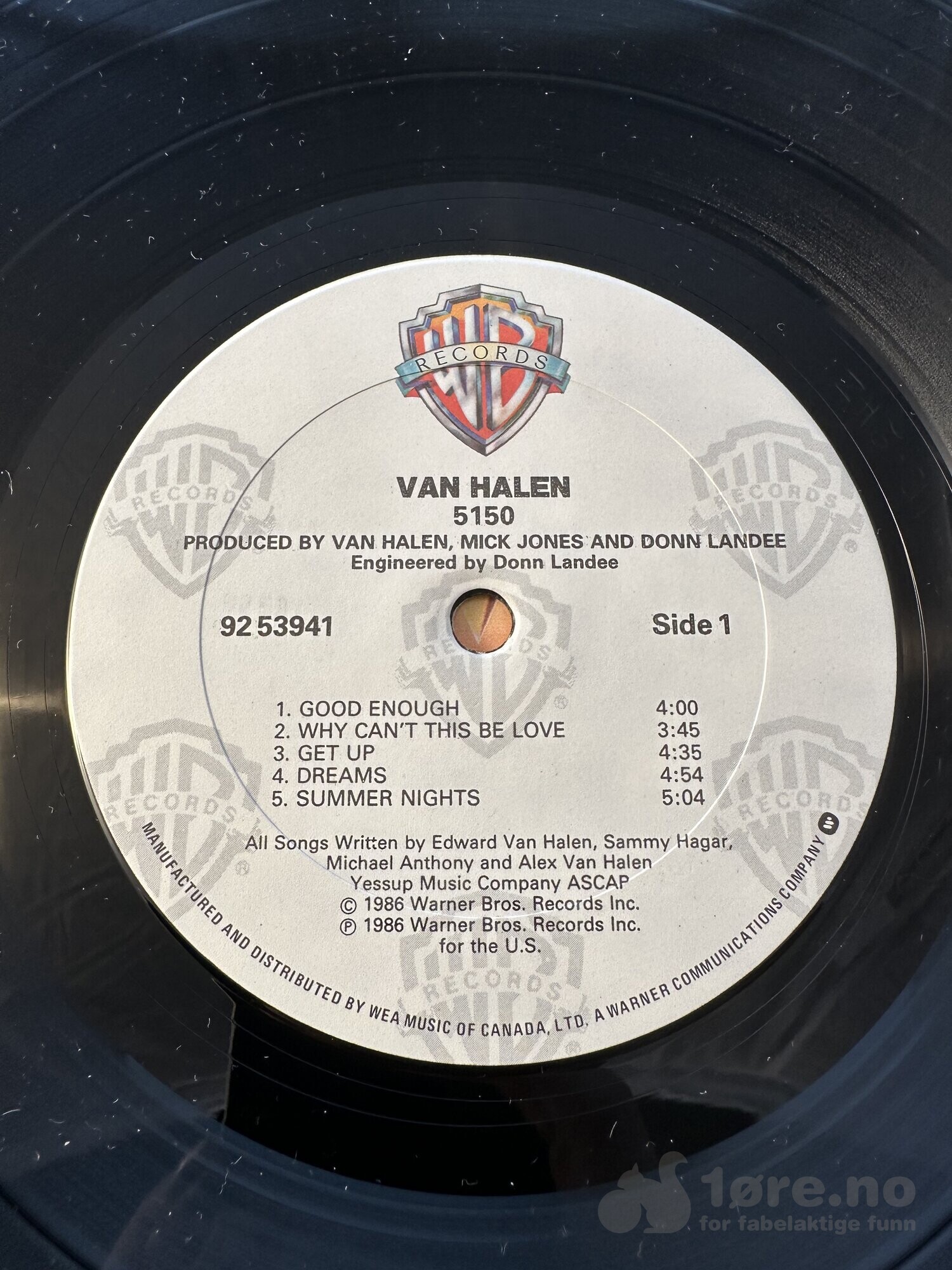 LP - Van Halen - 5150, bilde 3