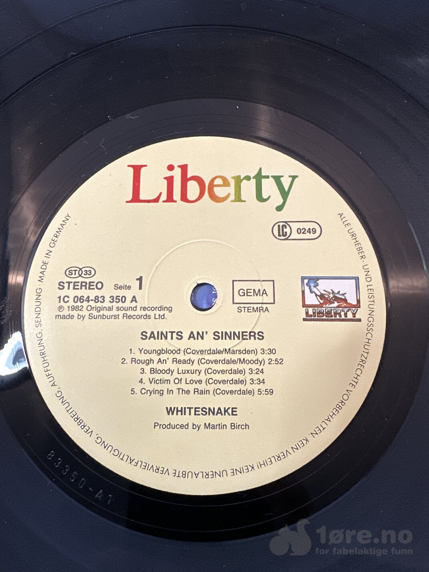 LP - Whitesnake - Saints an’ Sinners, bilde 3