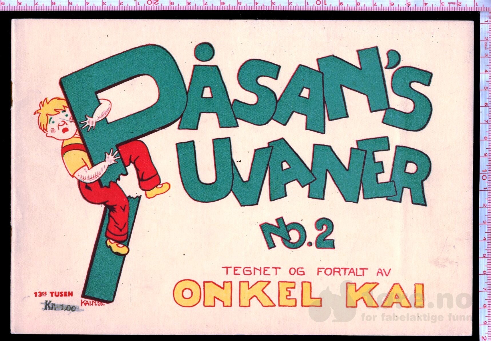 Påsans Uvaner No. 2 (13. tusen) stemplet pris Kr. 1,00