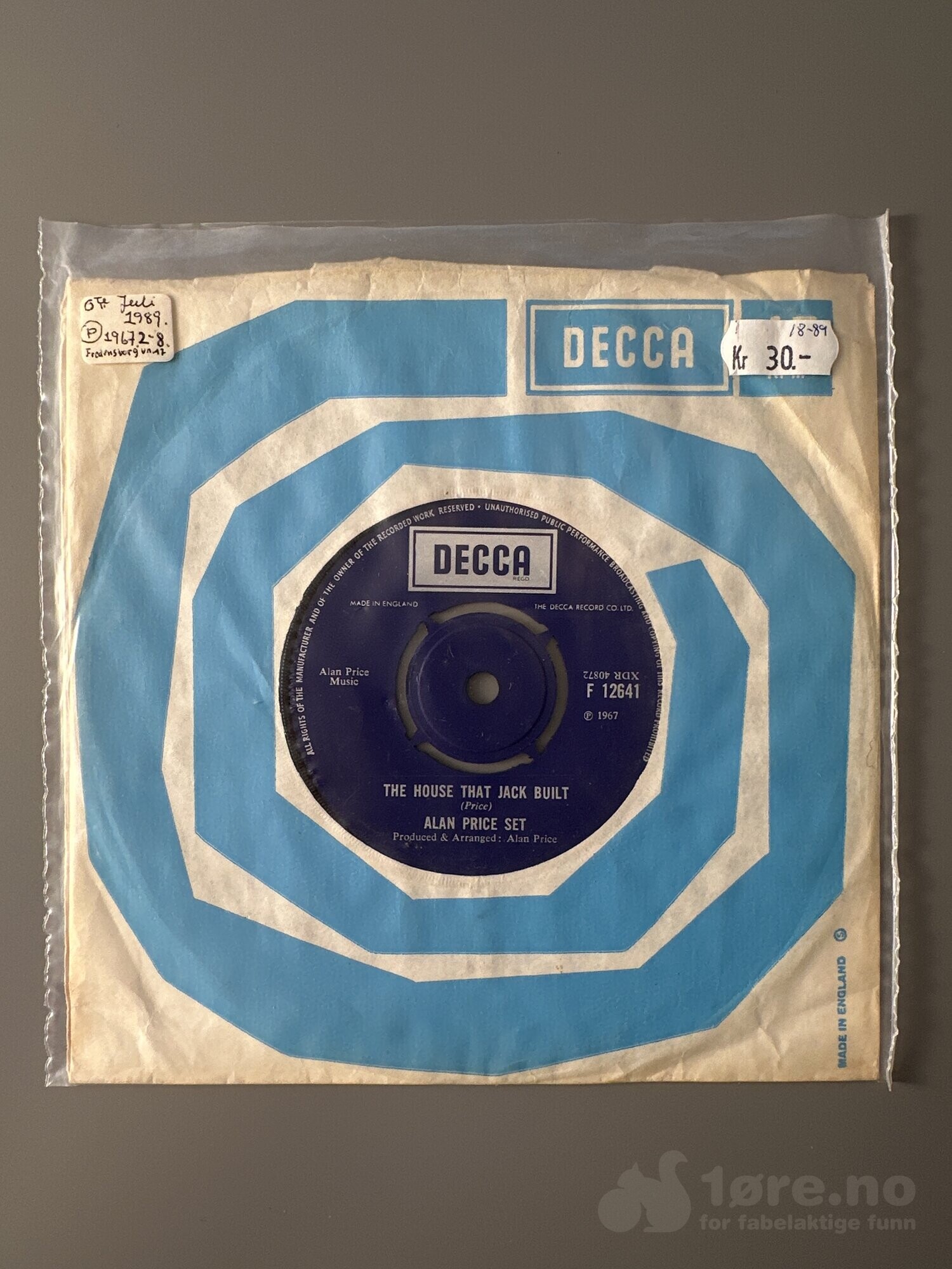 Singel - Alan Price Set - The House That Jack Built