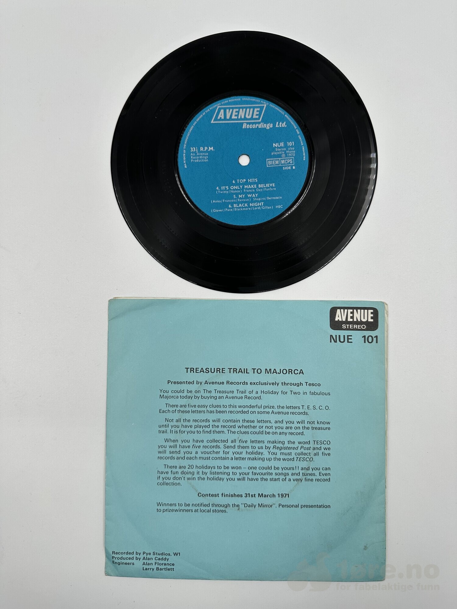 Singel - Avenue records - Treasure Trail to Majorca, bilde 3