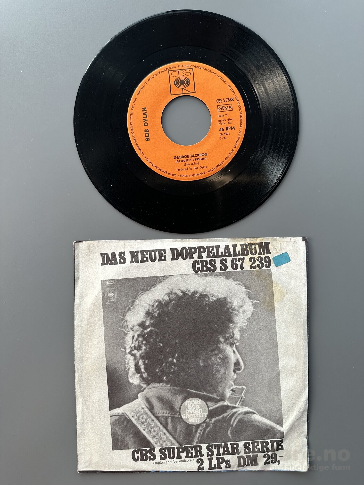 Singel - Bob Dylan - George Jackson, bilde 3