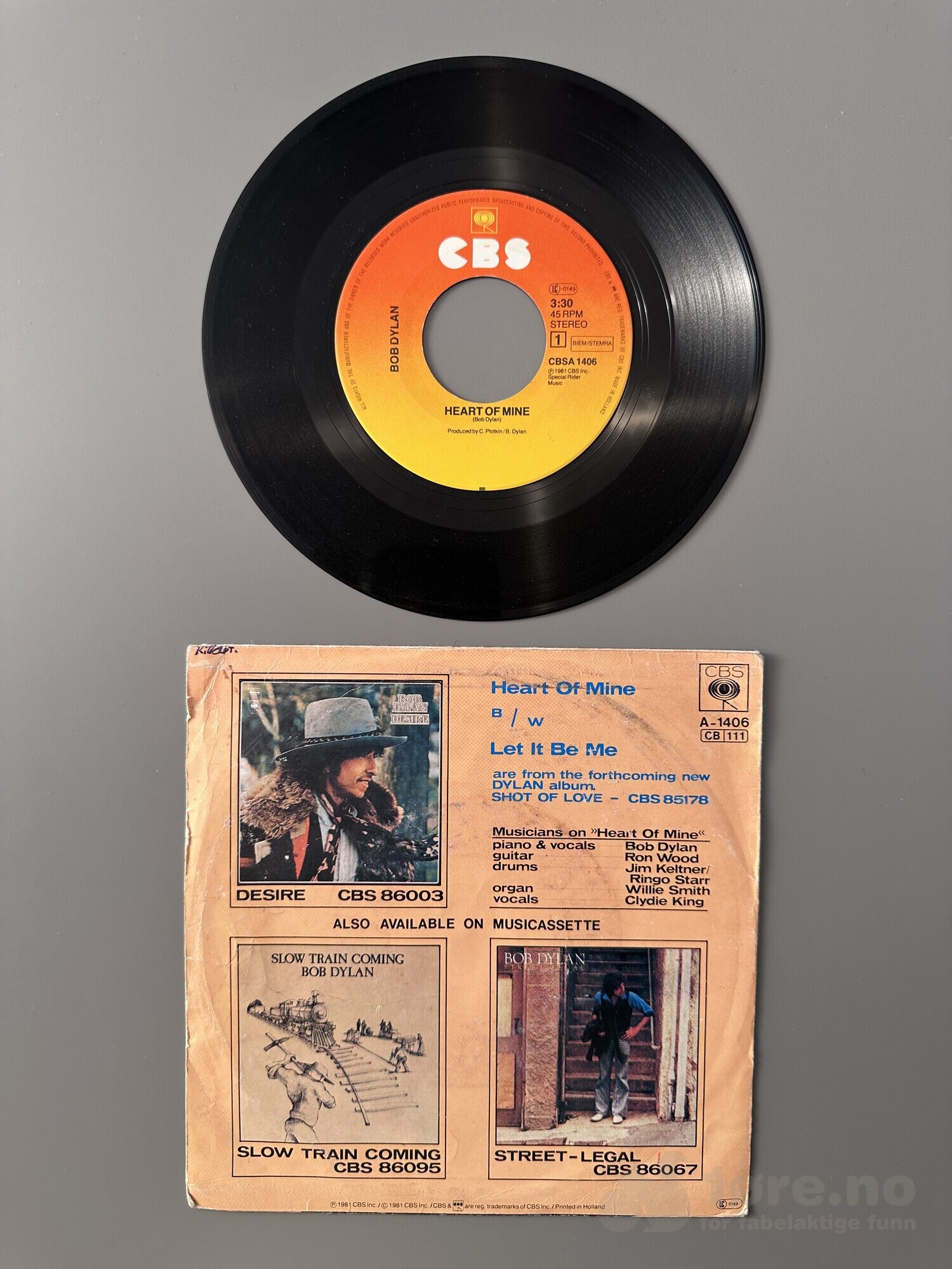 Singel - Bob Dylan - Heart of mine, bilde 3