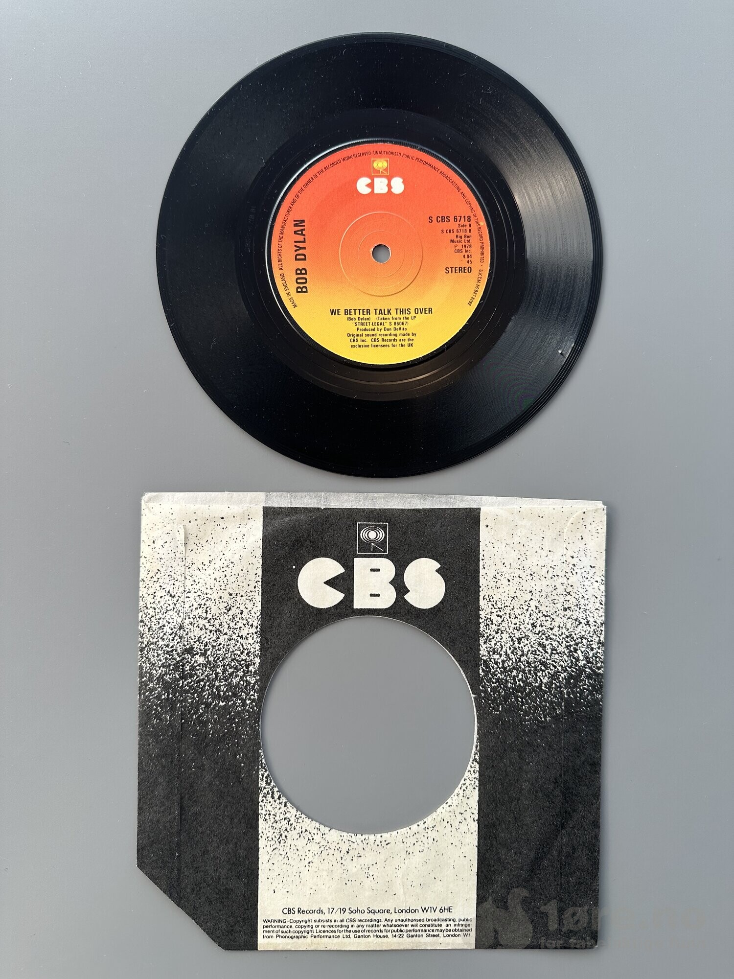 Singel - Bob Dylan - Is your love in vain, bilde 3