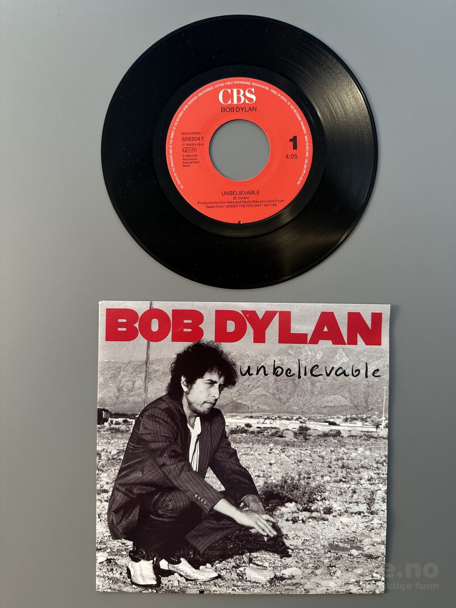 Singel - Bob Dylan - Unbelievable, bilde 2