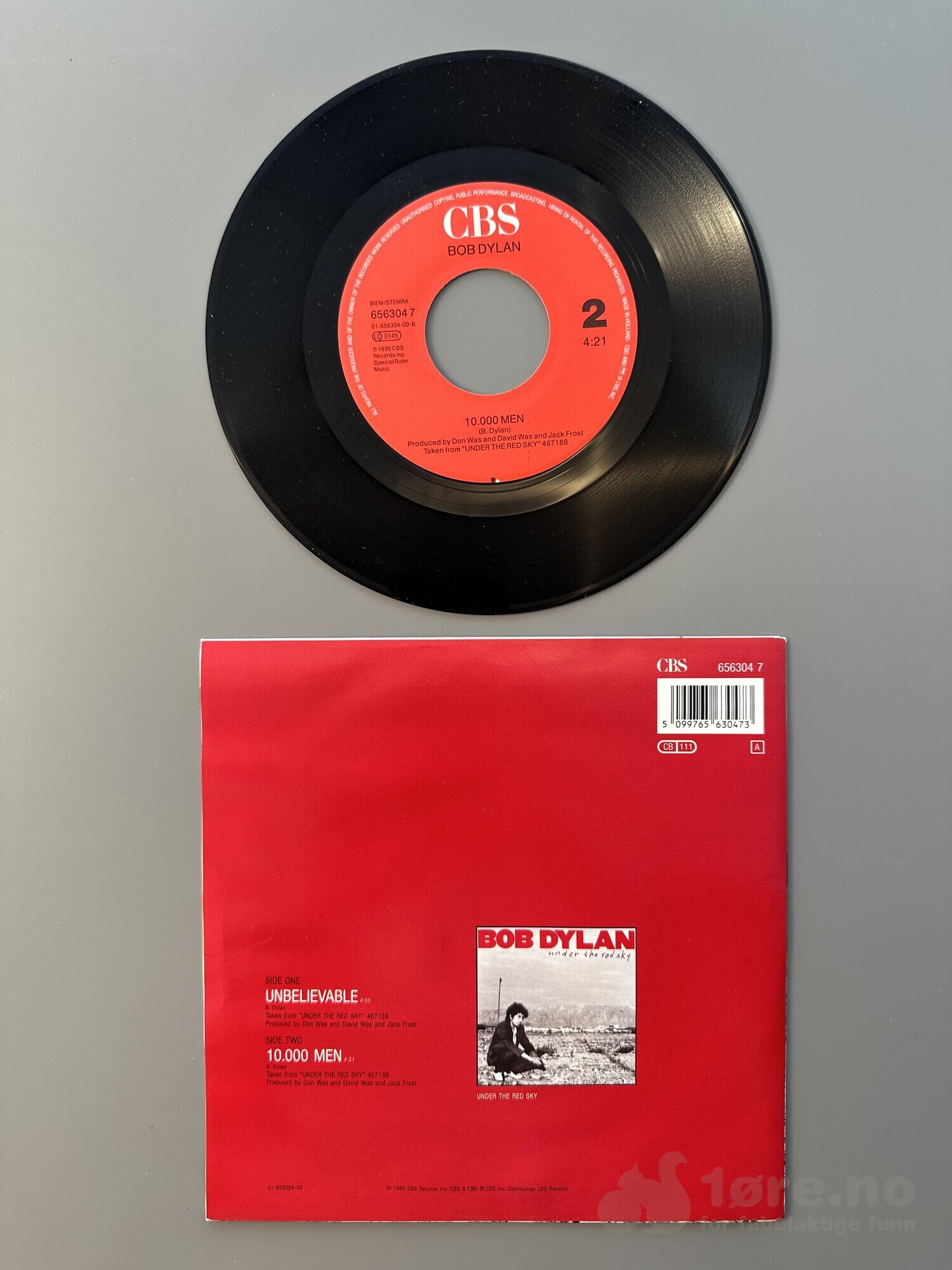 Singel - Bob Dylan - Unbelievable, bilde 3