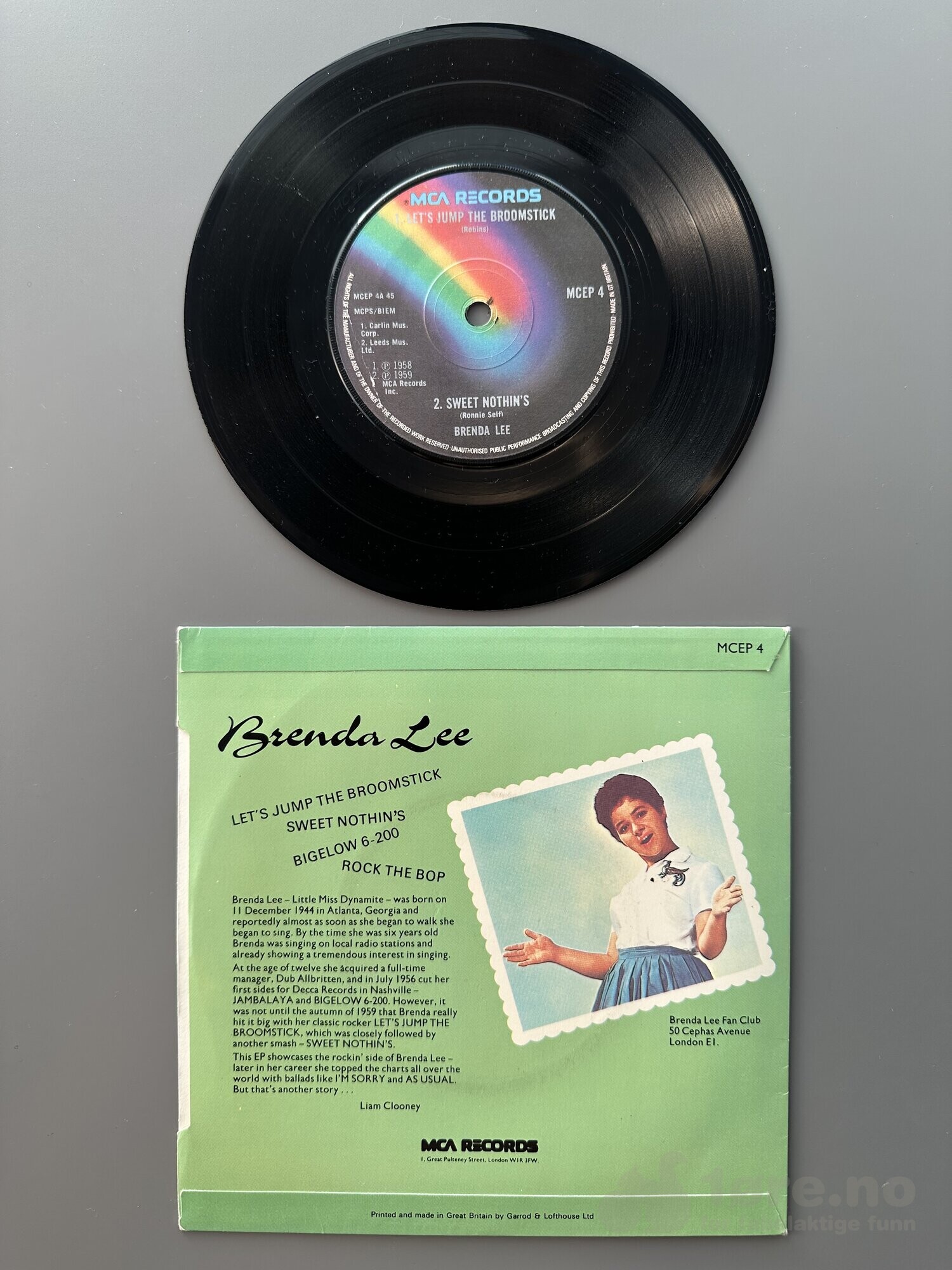 Singel - Brenda Lee - Let’s jump the Broomstick, bilde 3