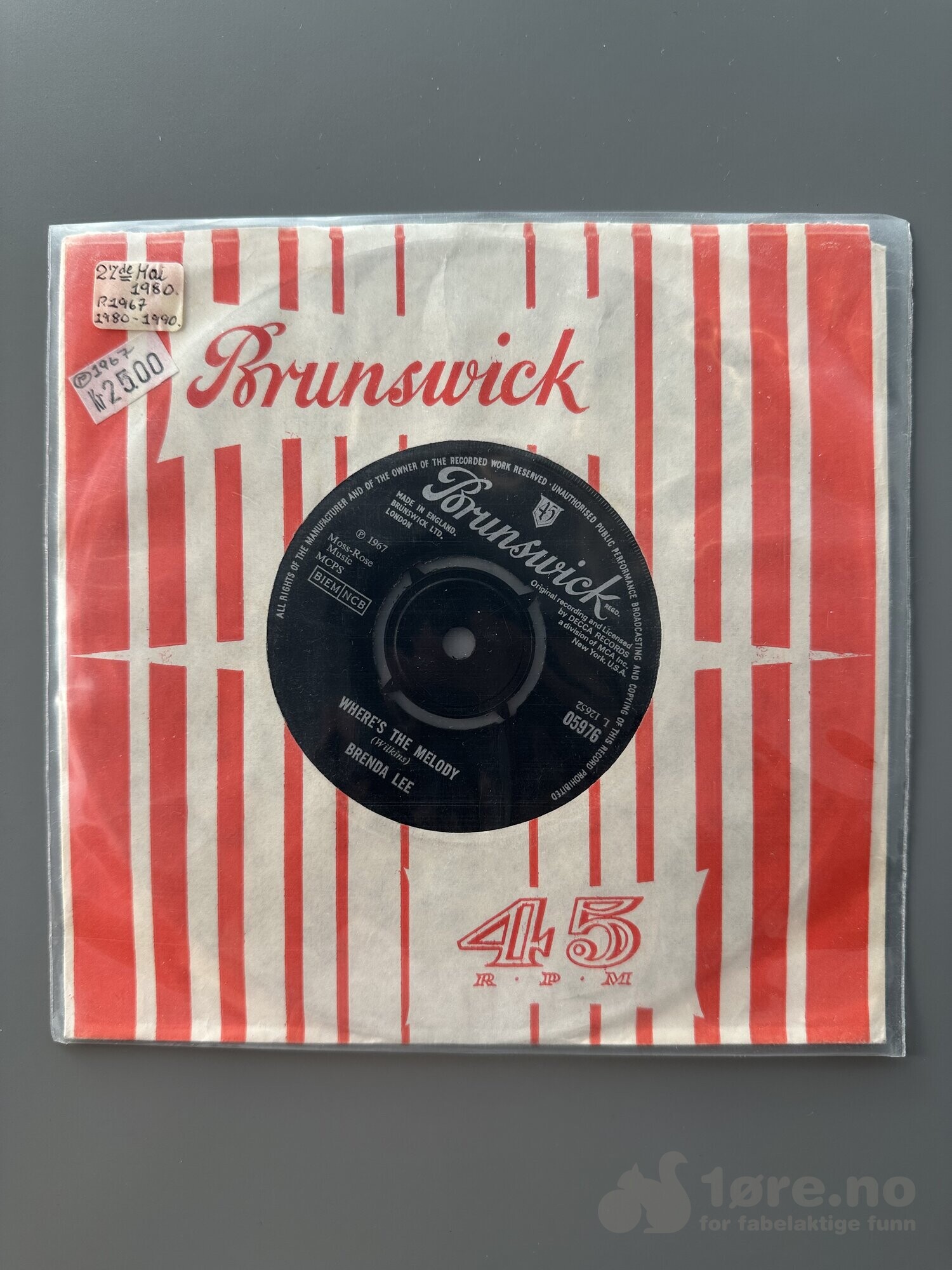 Singel - Brenda Lee - Where’s The Melody
