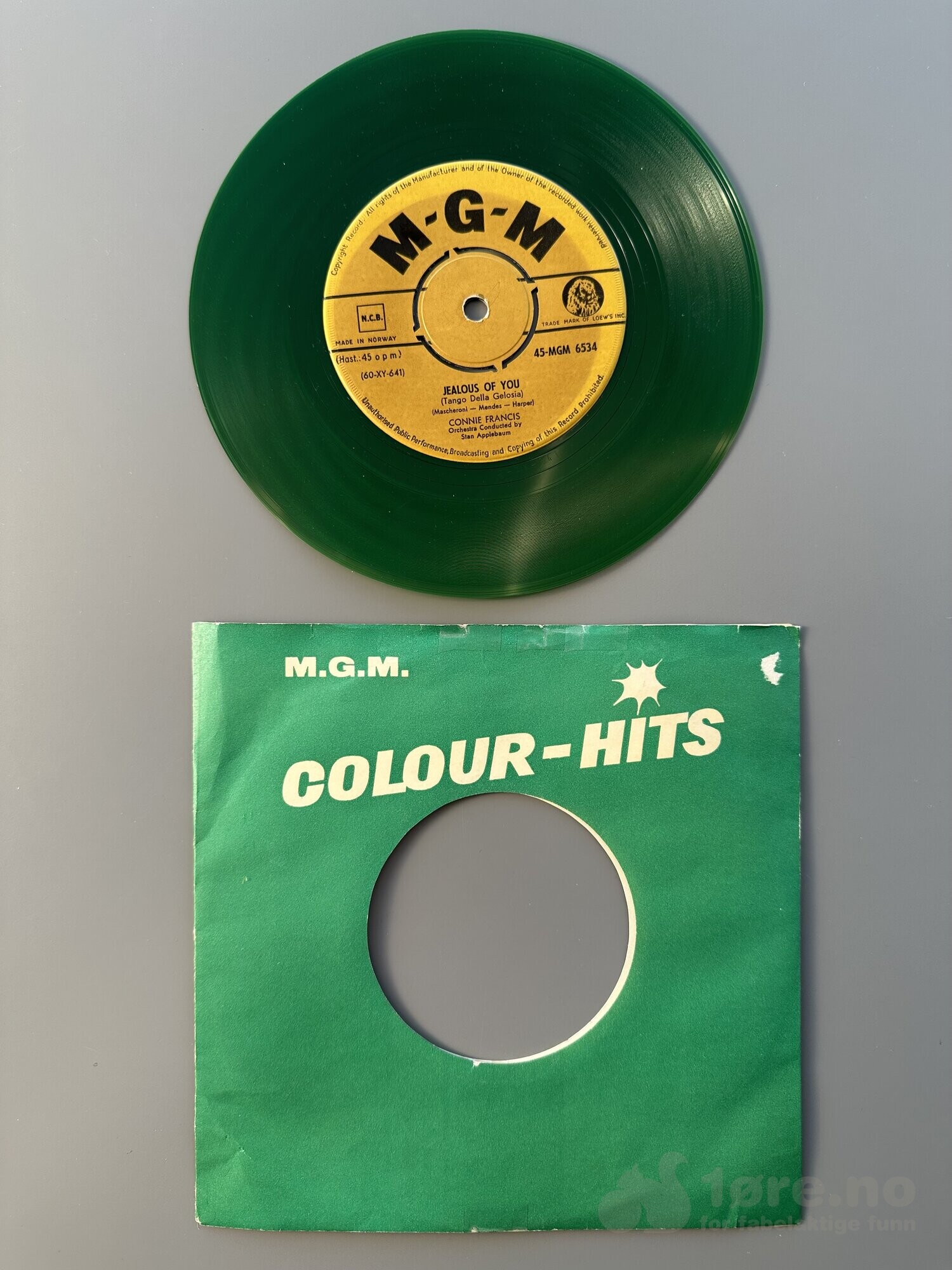 Singel - Connie Francis - Jealous Of You, bilde 2