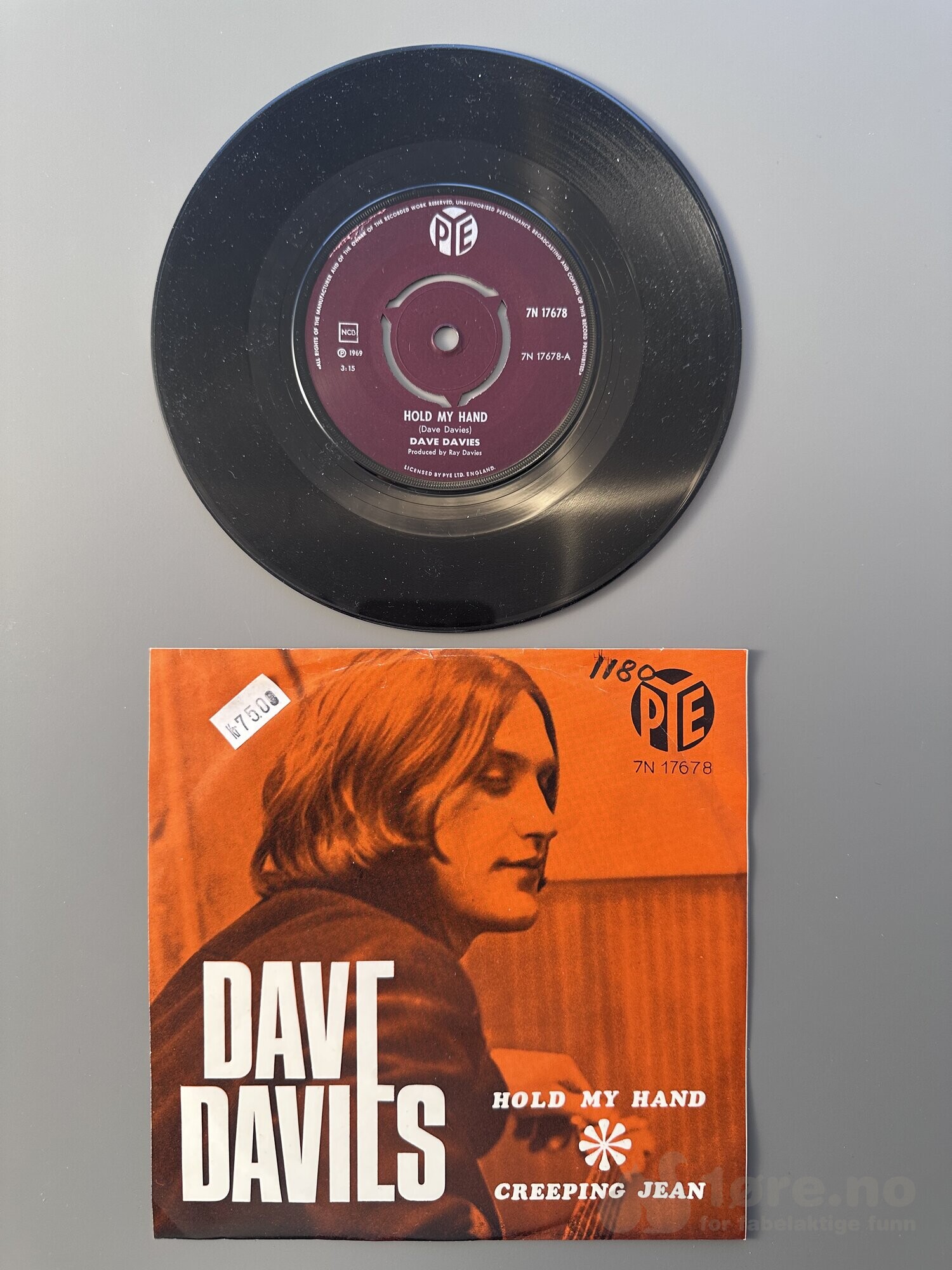 Singel - Dave Davies - Hold my hand, bilde 2