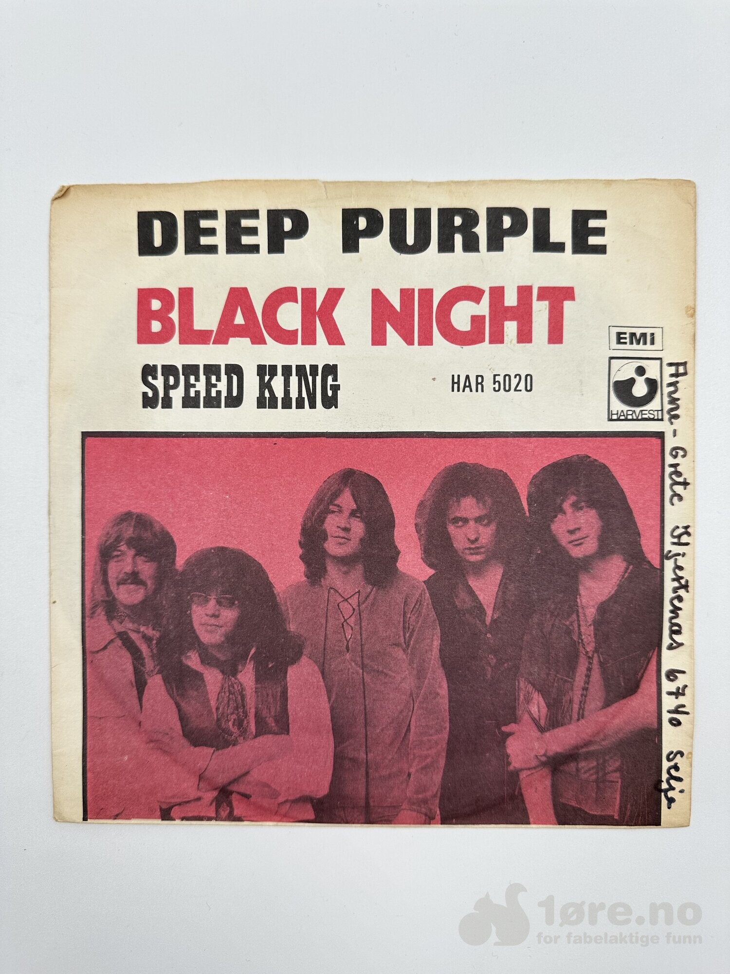 Singel - Deep Purple - Black Night (med navntrekk cover)