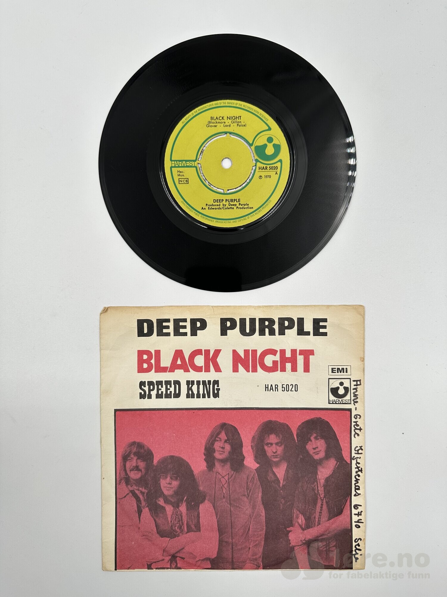 Singel - Deep Purple - Black Night (med navntrekk cover), bilde 2