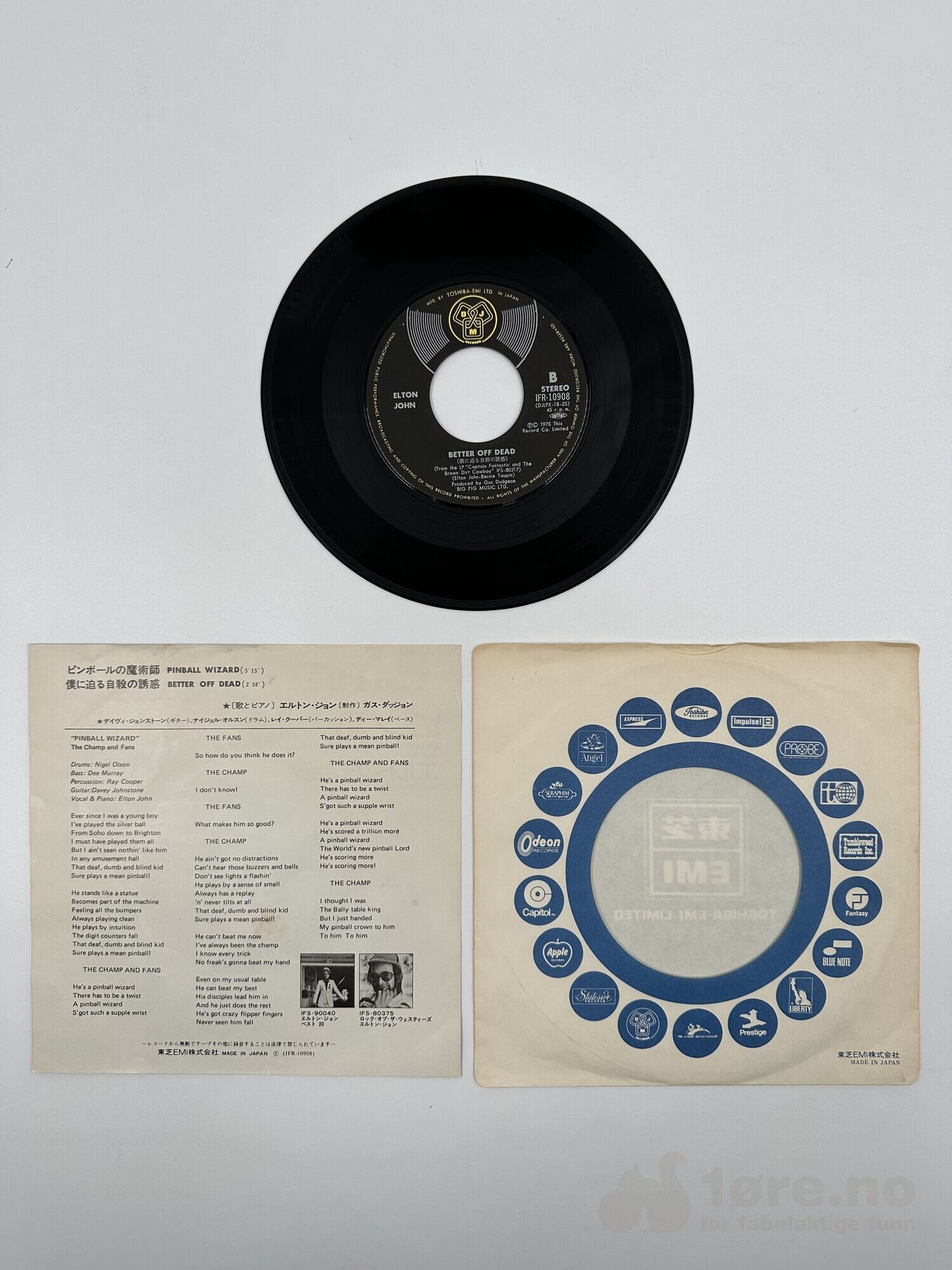 Singel - Elton John/Tommy – Pinball wizard, bilde 3
