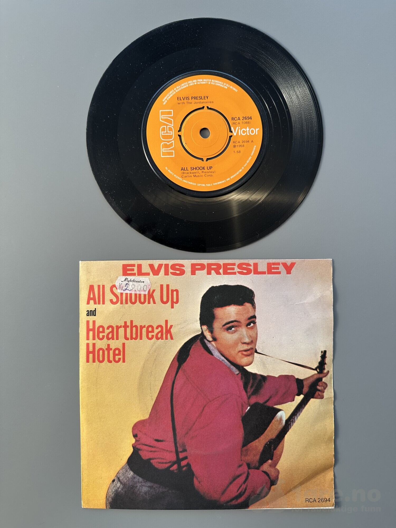 Singel - Elvis Presley - All Shook Up, bilde 2