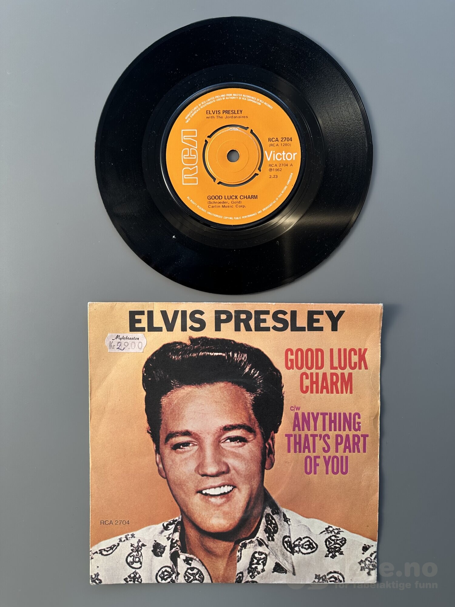Singel - Elvis Presley - Good Luck Charm, bilde 2