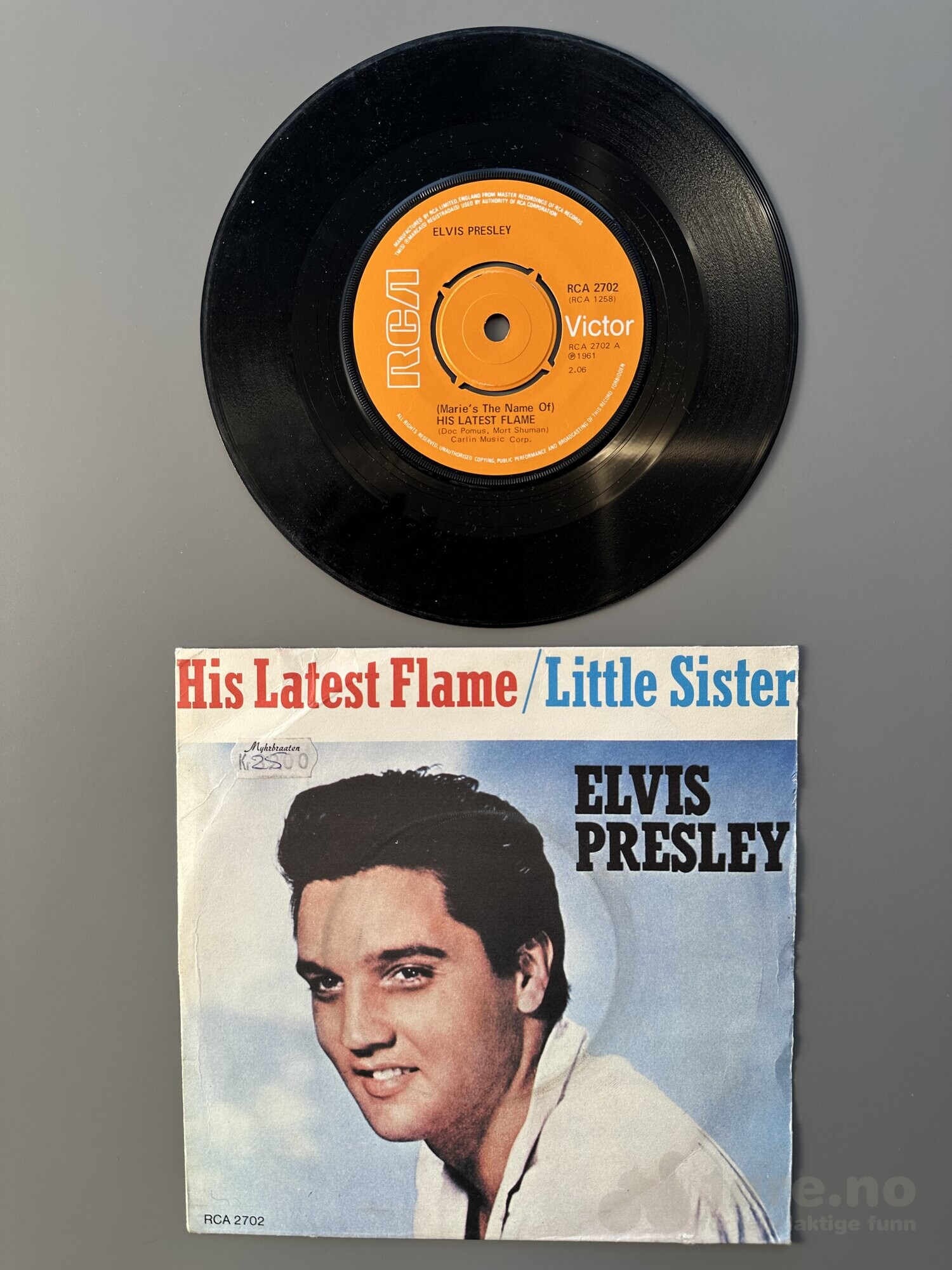 Singel - Elvis Presley - His Latest Flame, bilde 2
