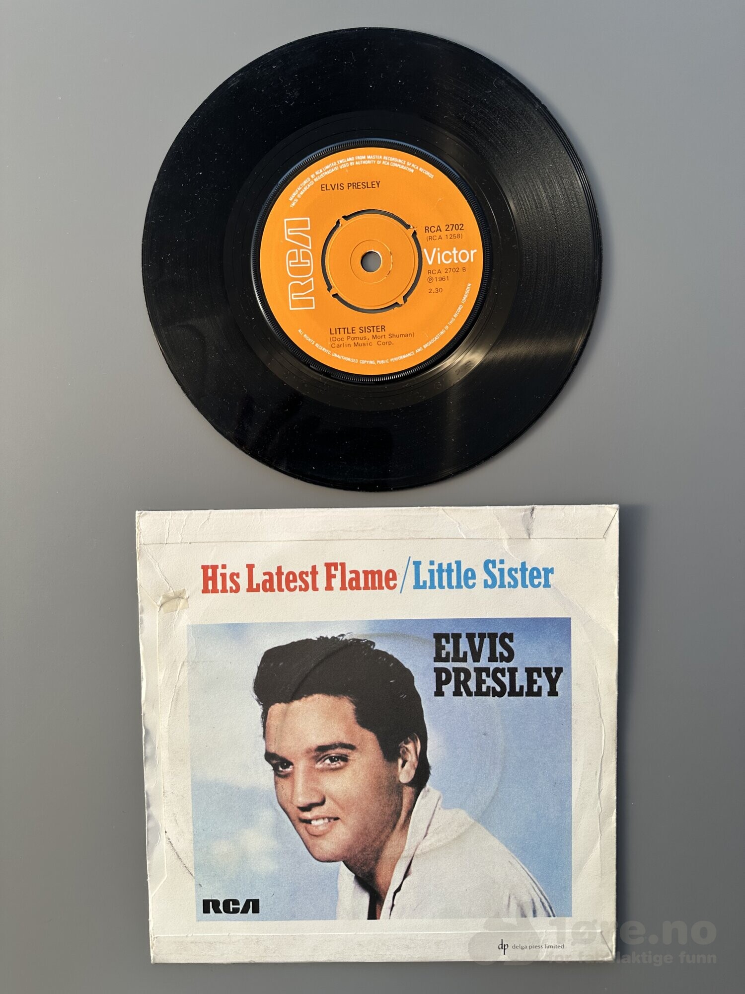Singel - Elvis Presley - His Latest Flame, bilde 3