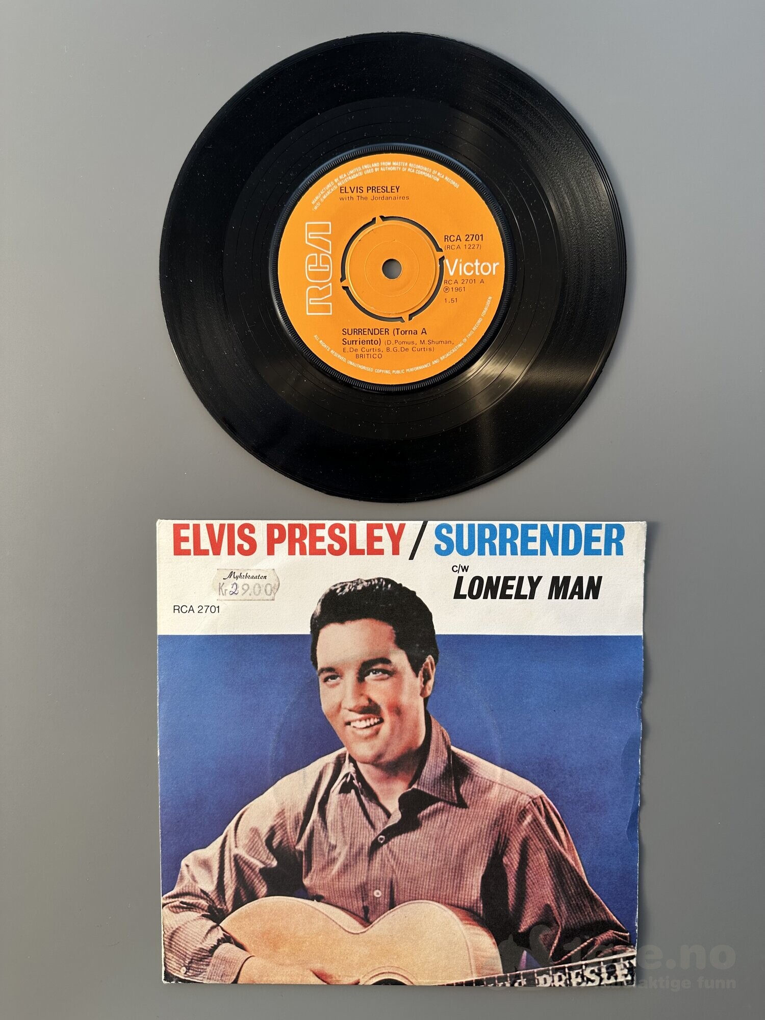 Singel - Elvis Presley - Surrender, bilde 2