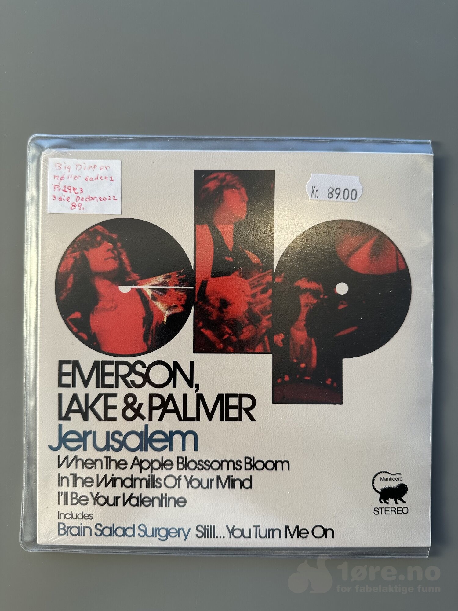 Singel-Emerson, Lake & Palmer - Jerusalem