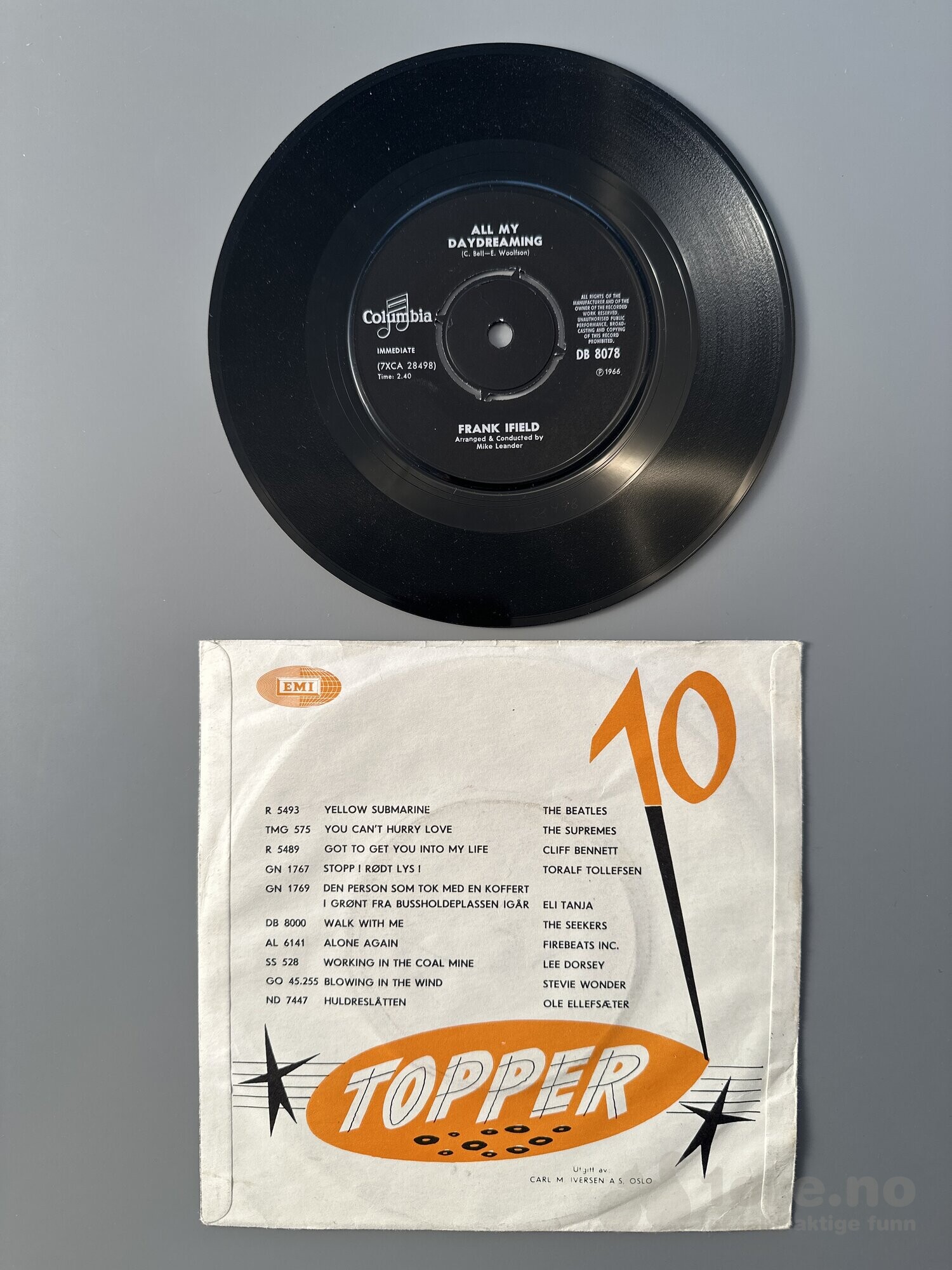 Singel - Frank Ifield - Call her, bilde 3