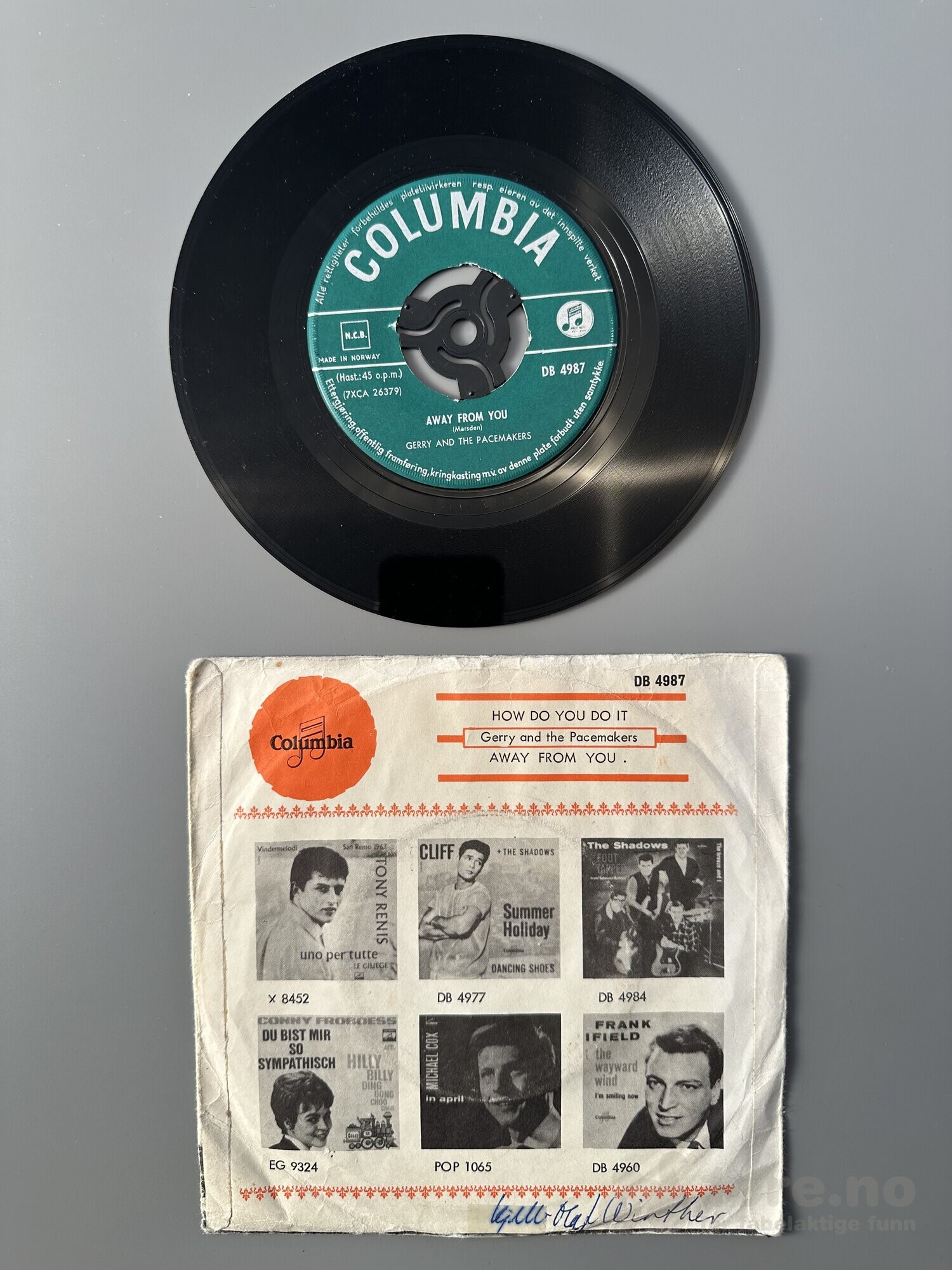Singel - Gerry and The Pacemakers - Away from you, bilde 3