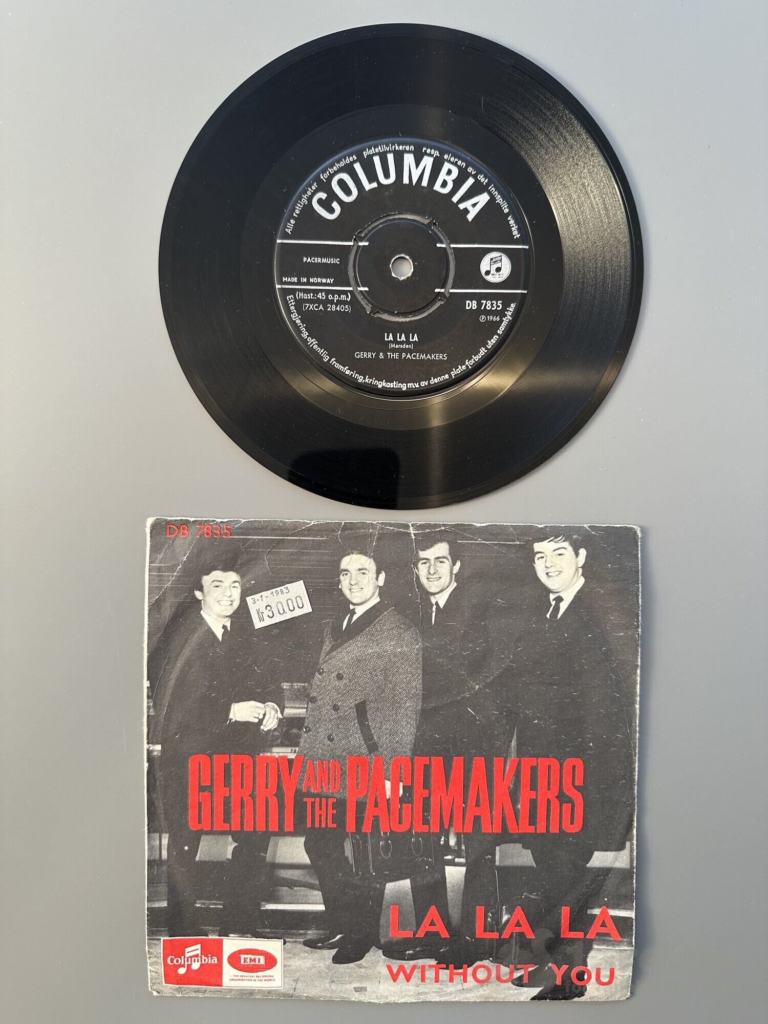 Singel – Gerry and the Pacemakers – La la la, bilde 2