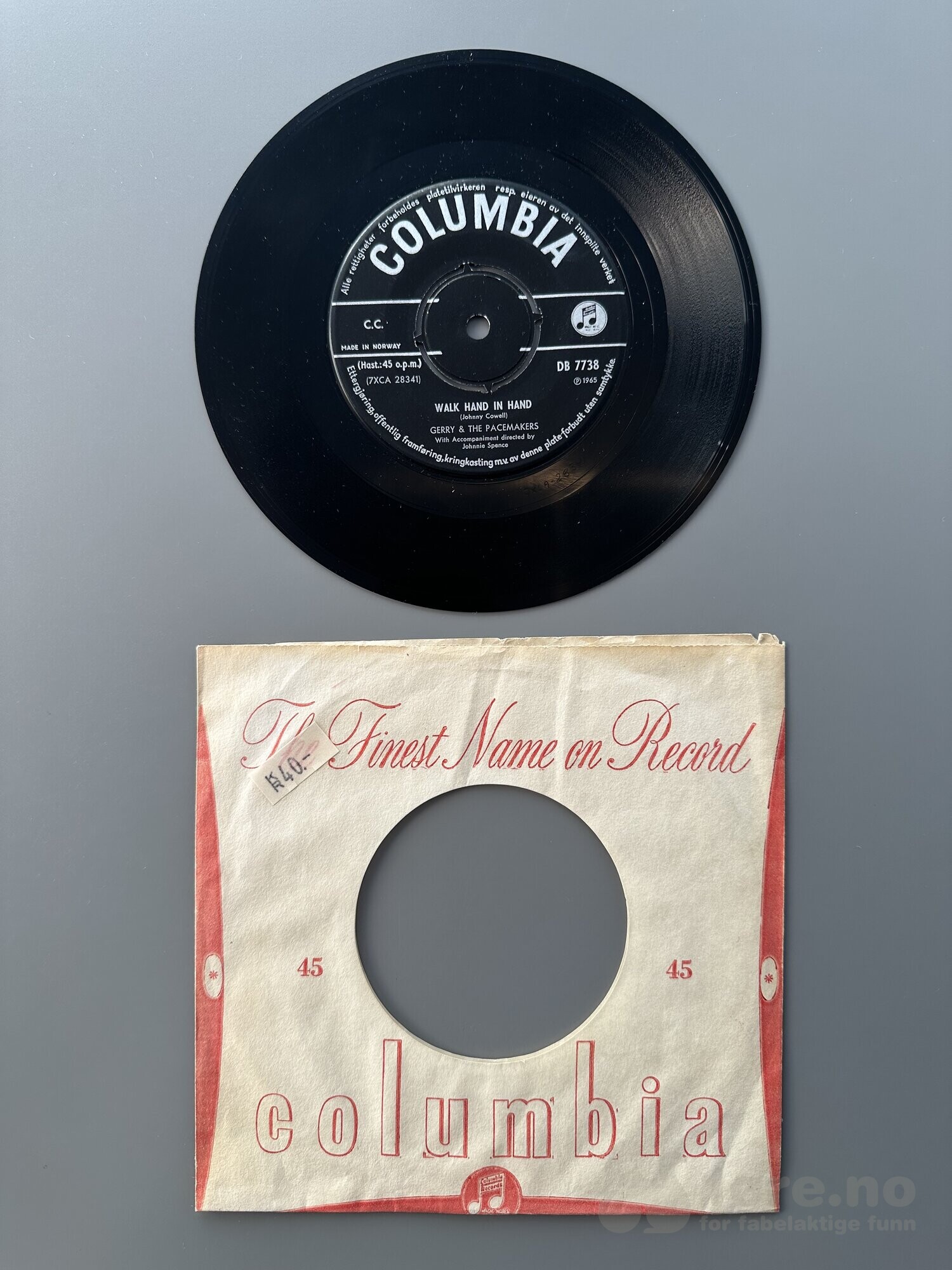 Singel - Gerry & The Pacemakers - Walk Hand in hand, bilde 2