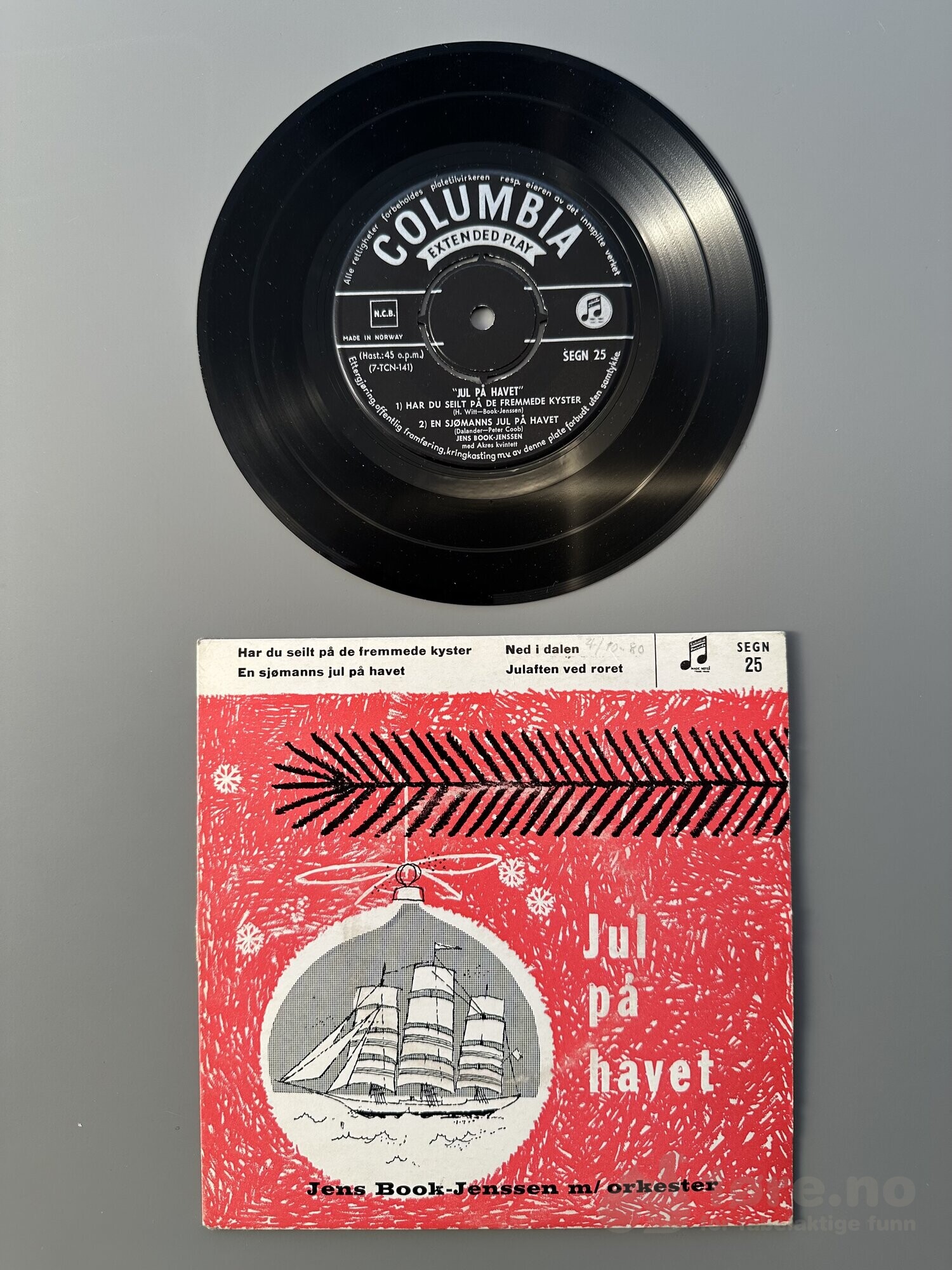 Singel - Jens Book-Jenssen -  Jul på havet, bilde 2