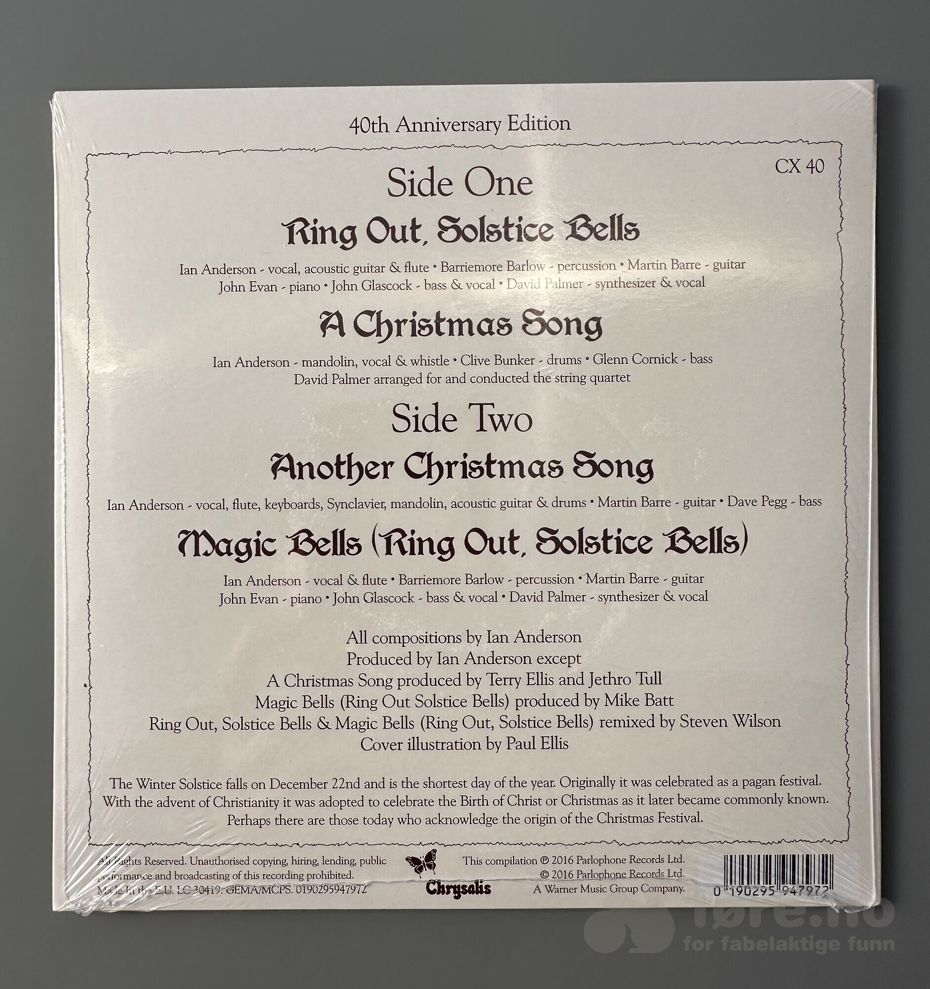 Singel - Jethro Tull - Ring out, Solstice Bells, bilde 3