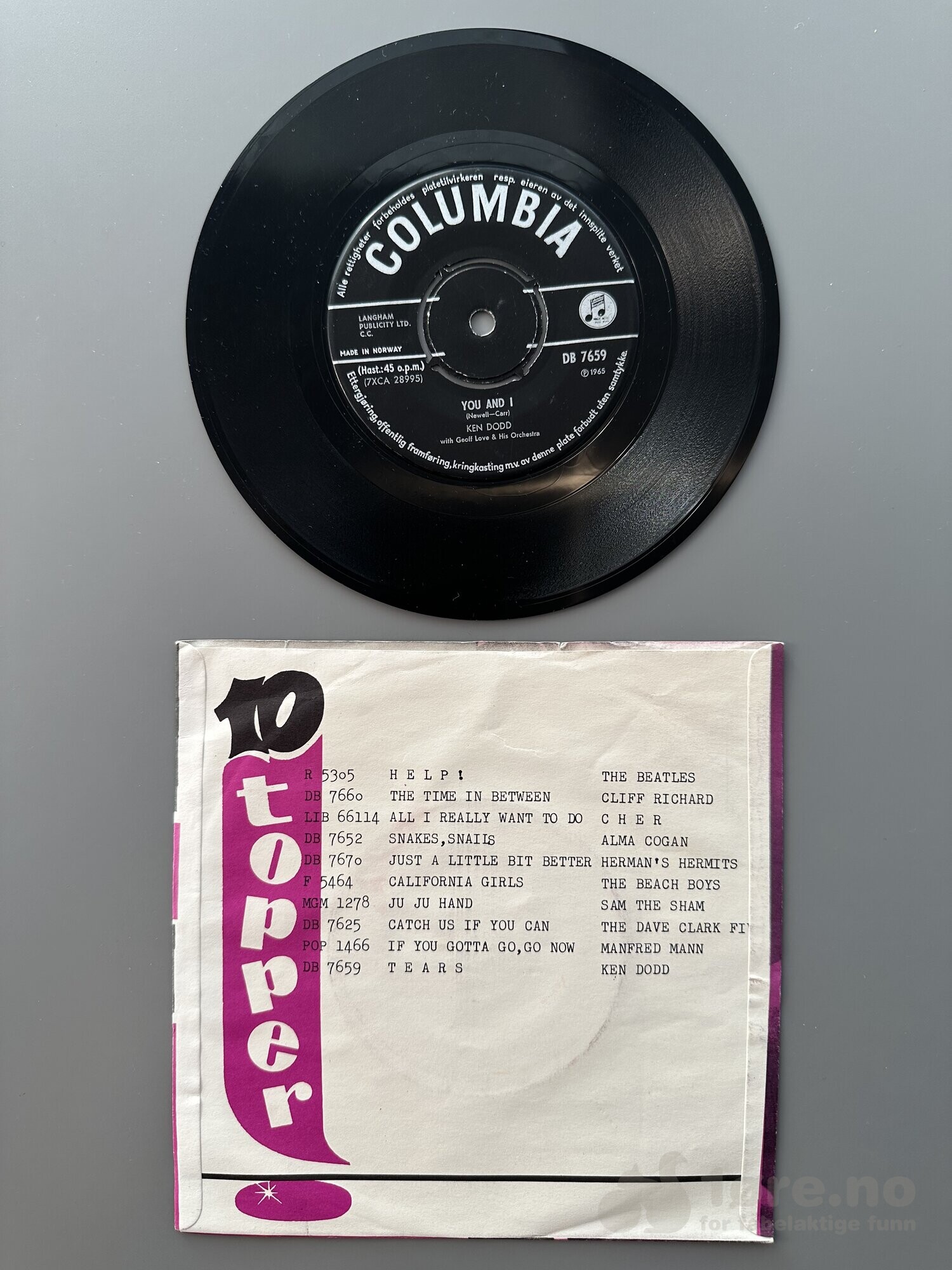 Singel - Ken Dodd - Tears, bilde 3