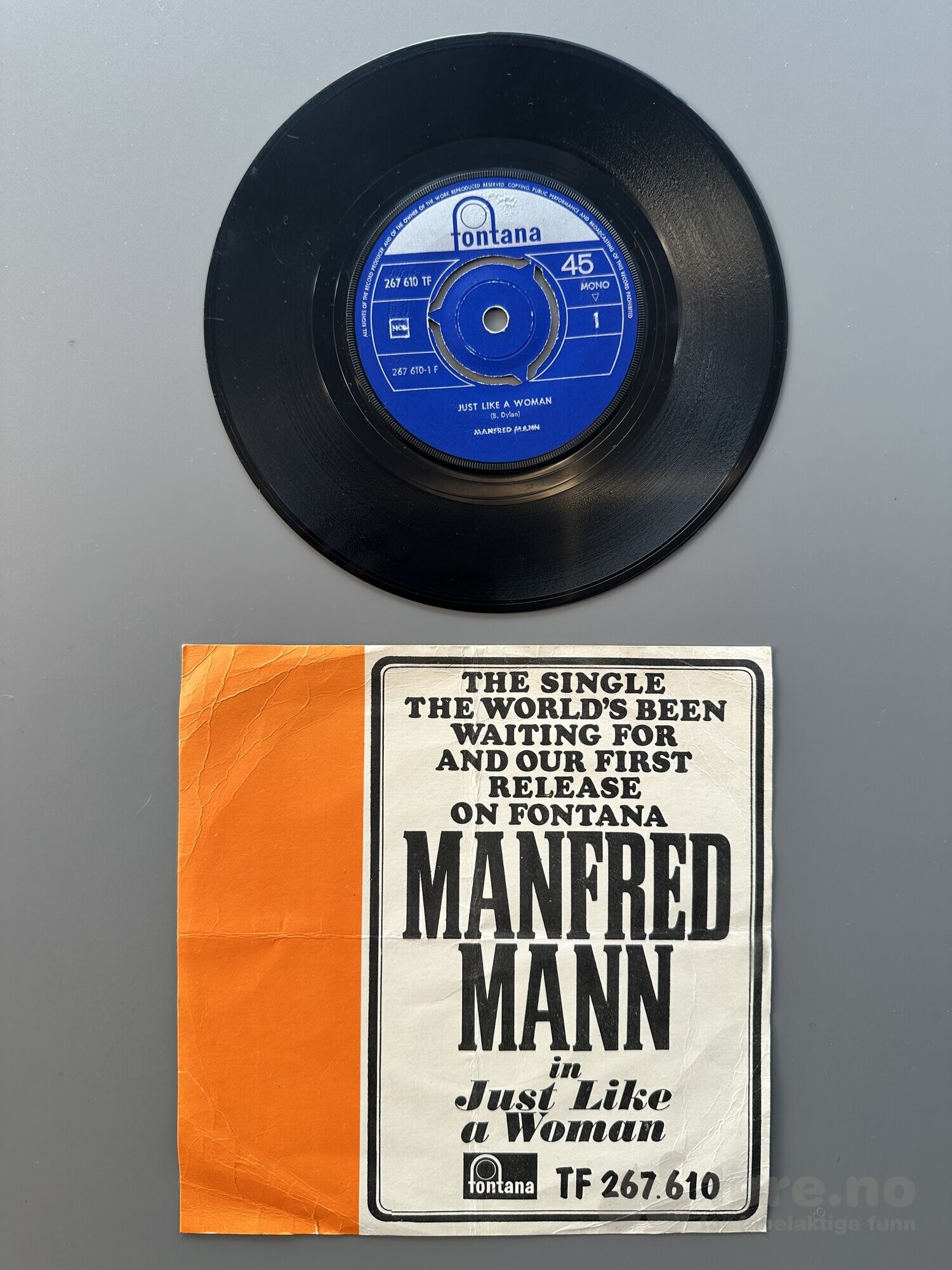 Singel - Manfred Mann - Just Like a Woman, bilde 2