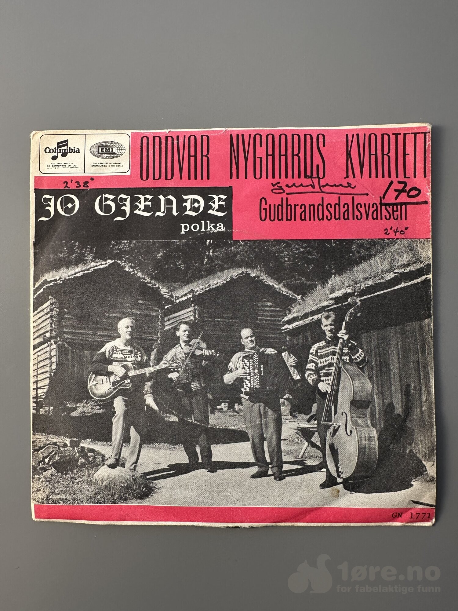 Singel - Oddvar Nygaards Kvartett - Jo Gjende (polka)