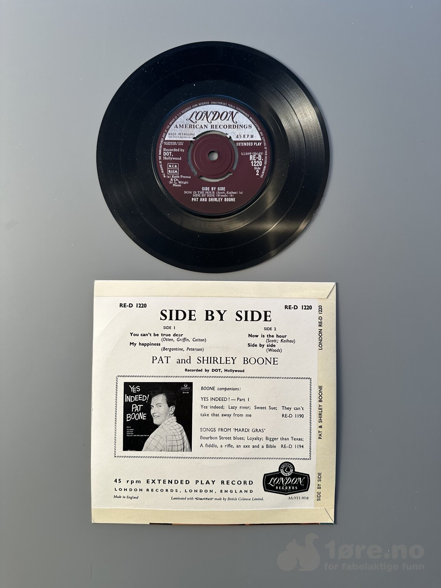 Singel – Pat and Shirley Boone – Side by Side, bilde 3