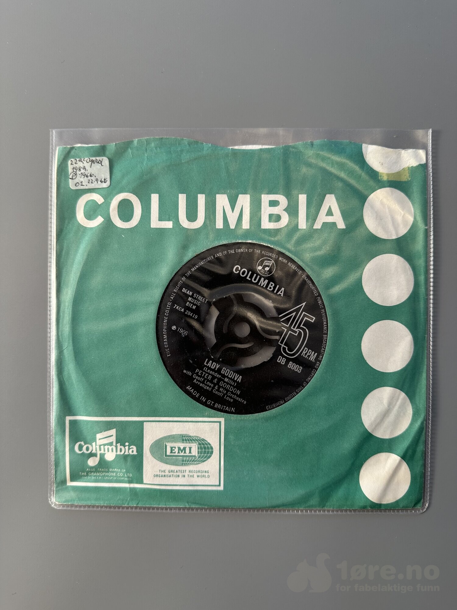 Singel - Peter & Gordon - Lady Godiva