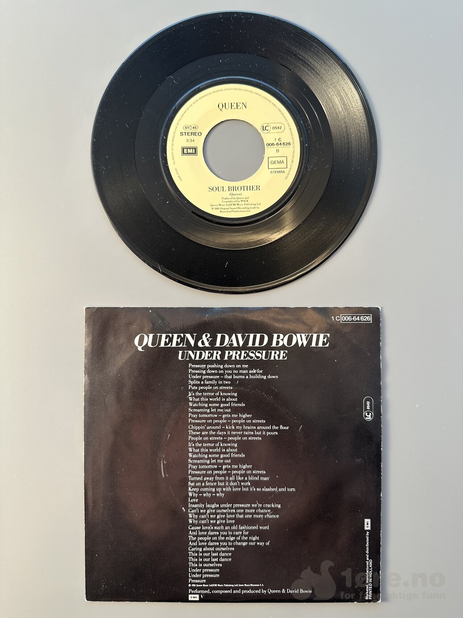 Singel - Queen & David Bowie - Under Pressure, bilde 3