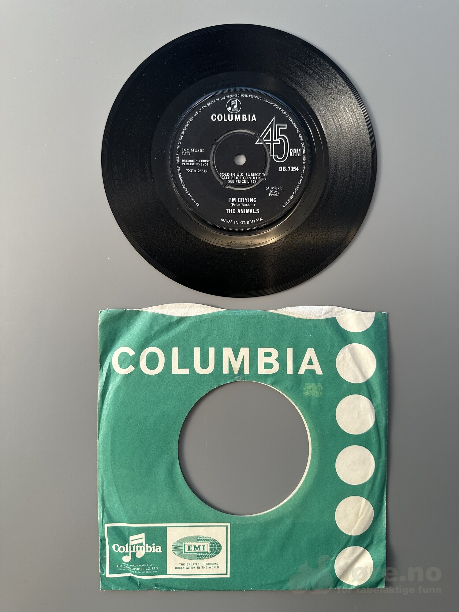 Singel - The Animals - I’m Crying, bilde 2