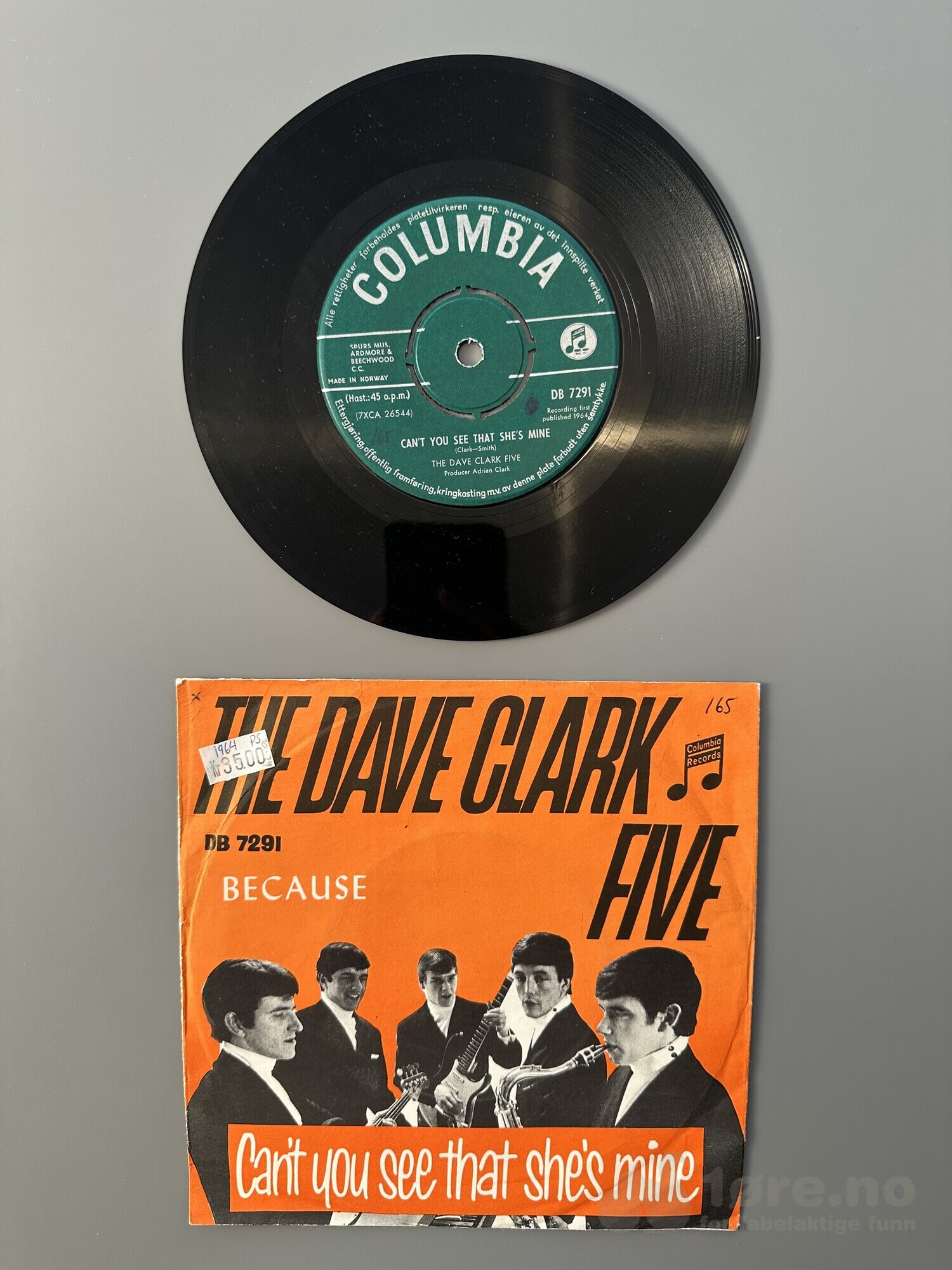 Singel - The Dave Clark Five - Because, bilde 2