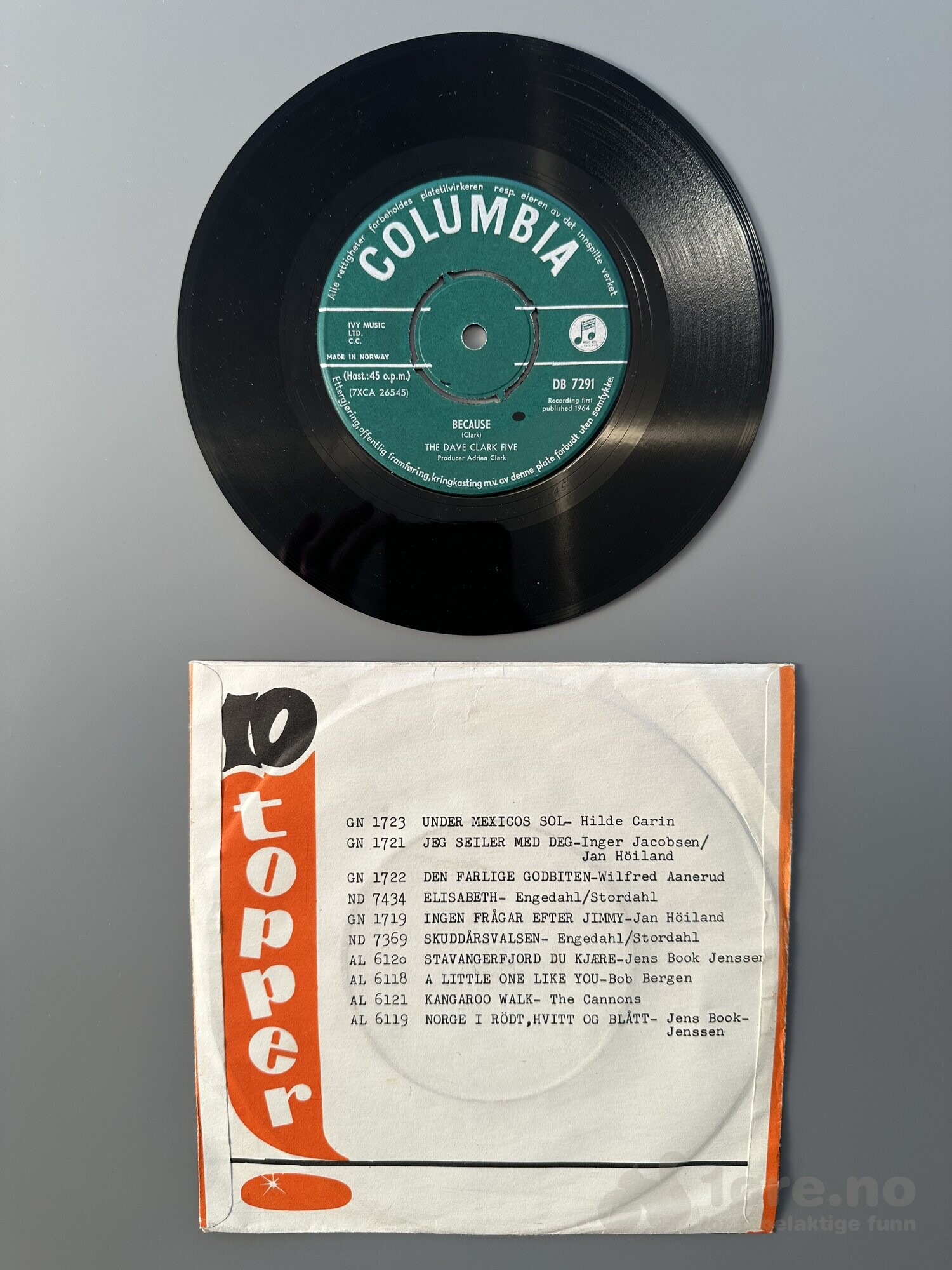 Singel - The Dave Clark Five - Because, bilde 3