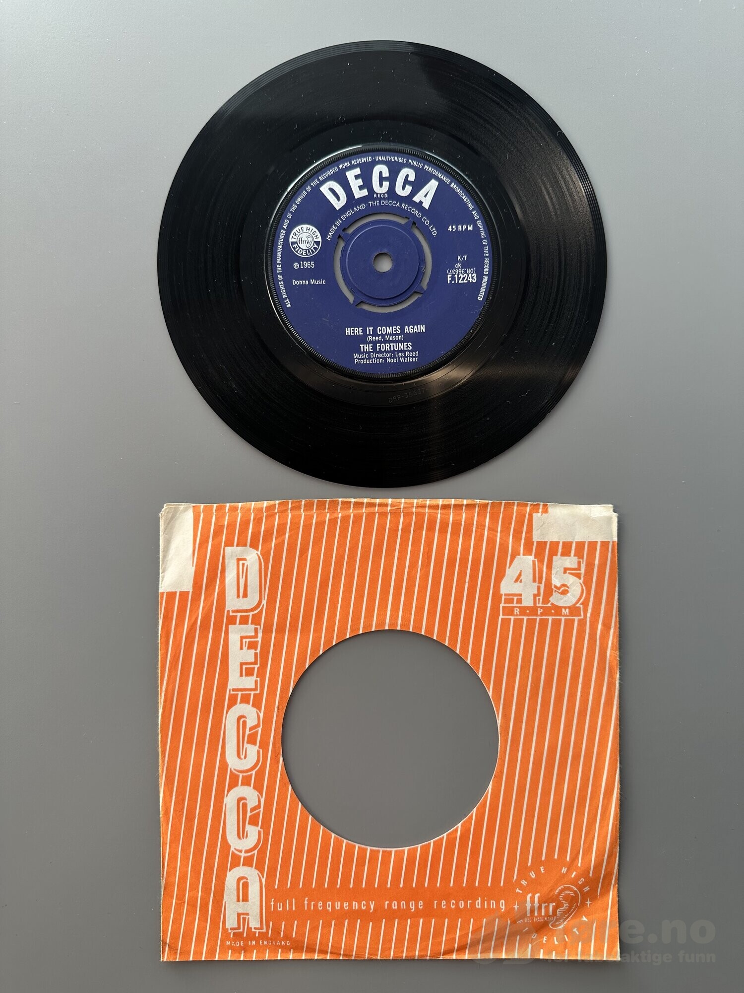 Singel - The Fortunes - Here It Comes Again, bilde 2