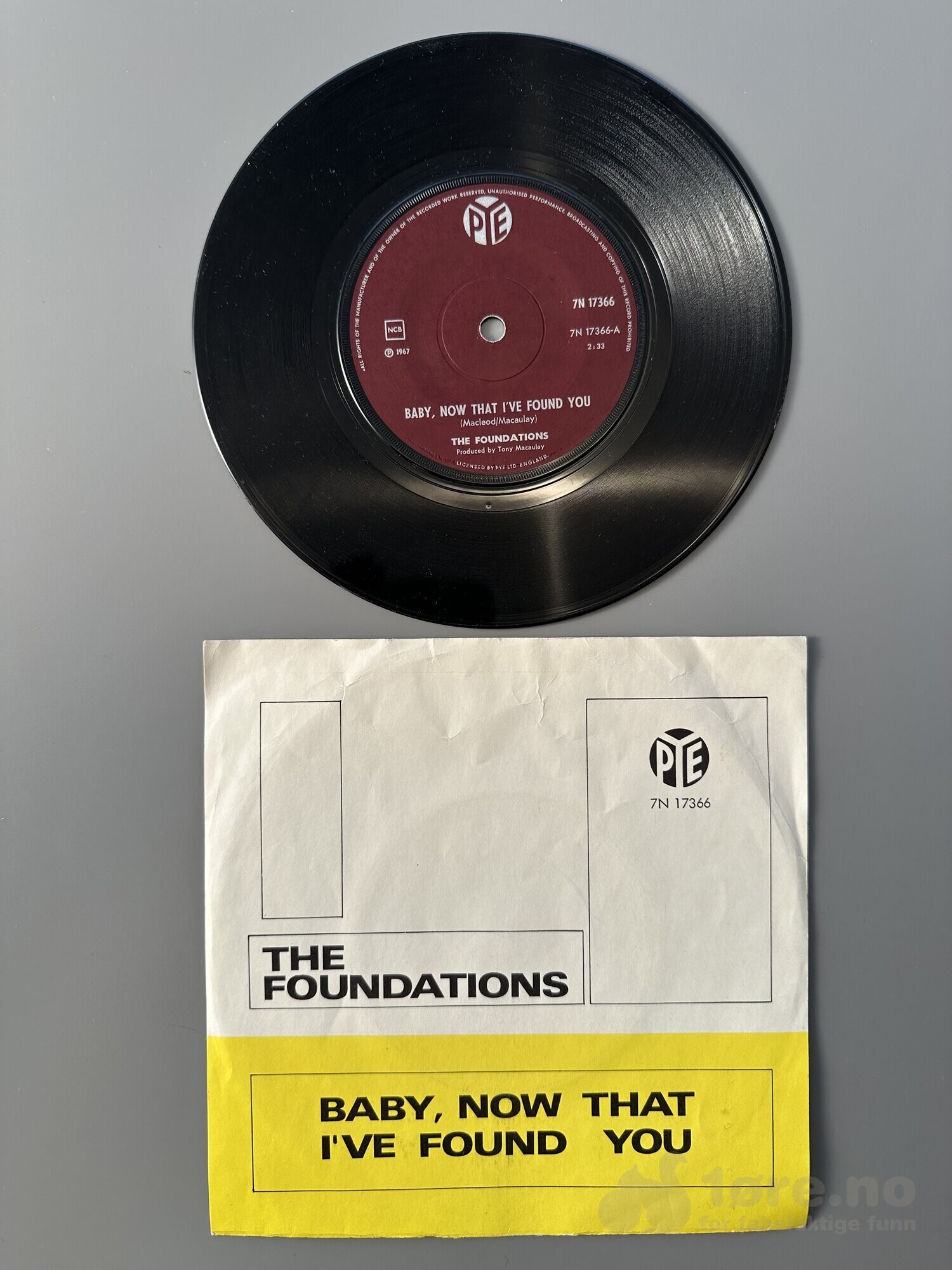 Singel - The Foundations - Baby, now that i’ve found you, bilde 2