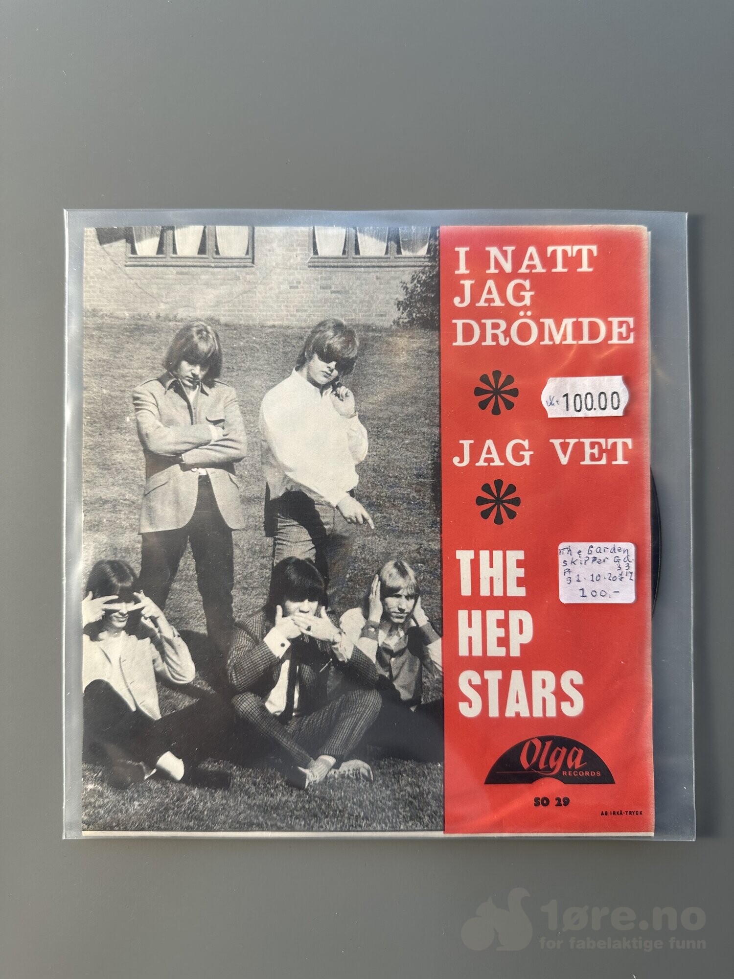Singel - The Hep Stars - I Natt Jag Drømde