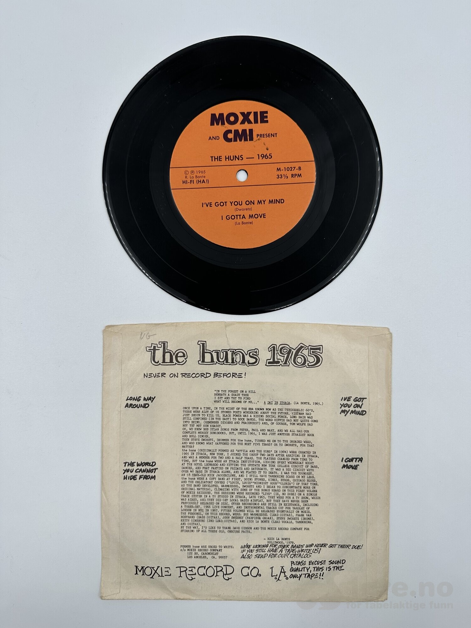 Singel - The Huns – The Huns 1965, bilde 3