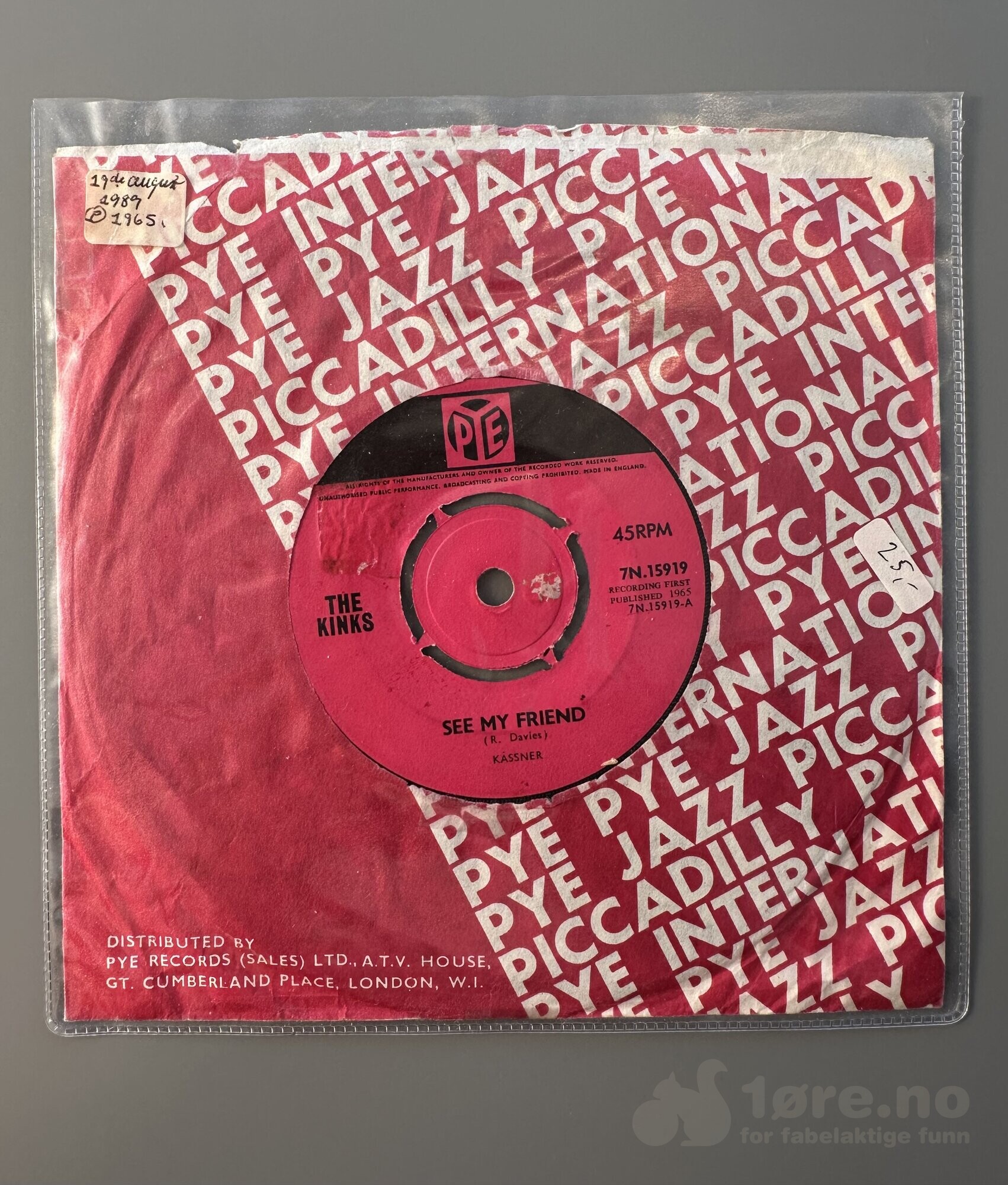 Singel - The Kinks - See My Friend