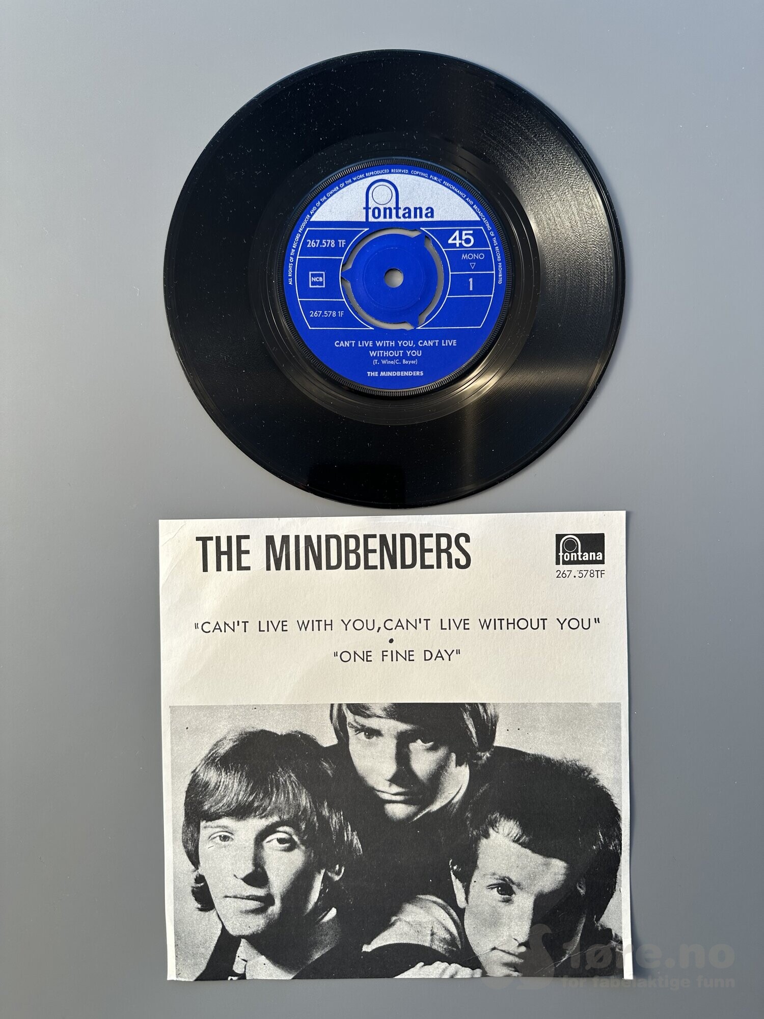 Singel – The mindbenders – Can’t live with you, can’t live without you, bilde 2